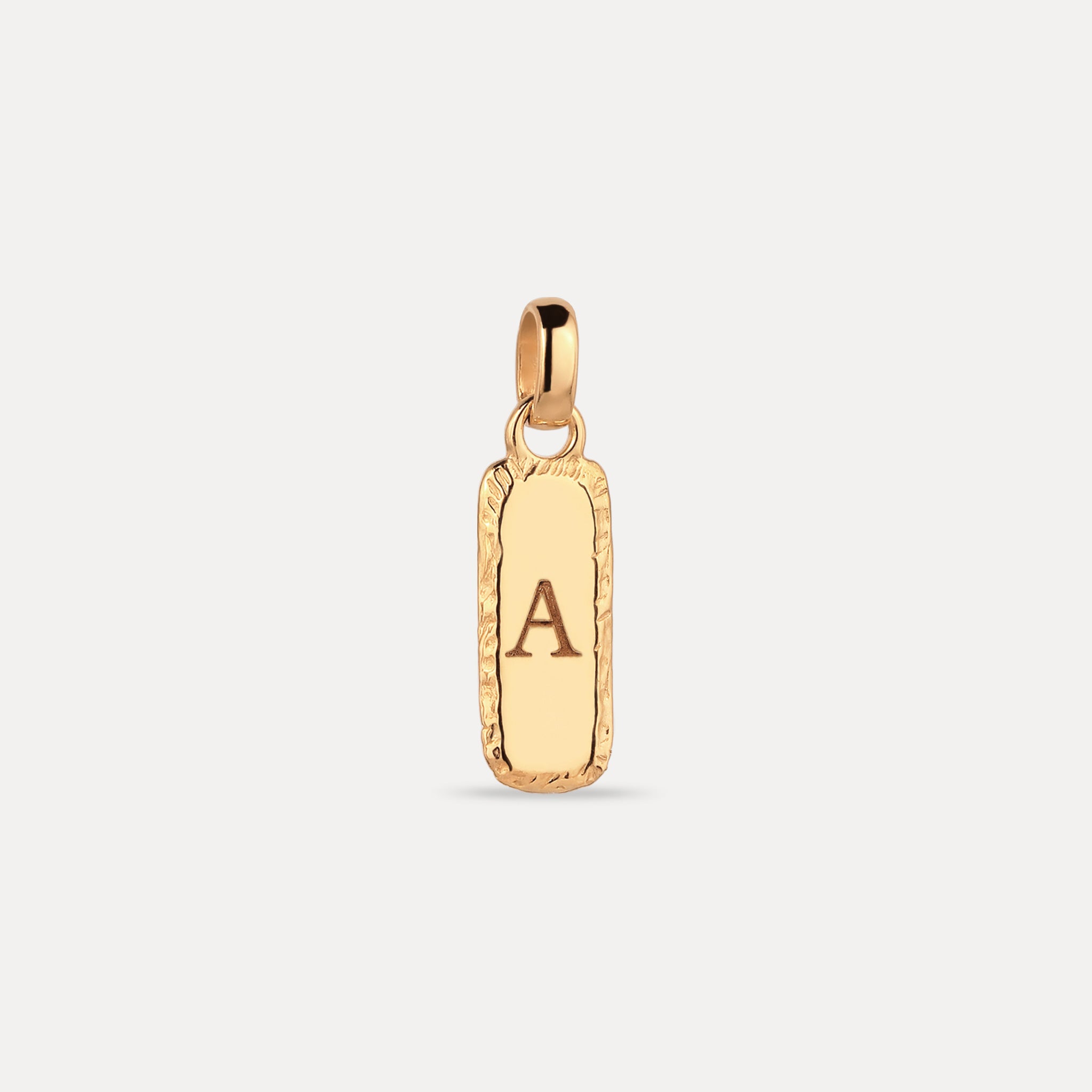 Engravable Contour Bar Pendant - Antique