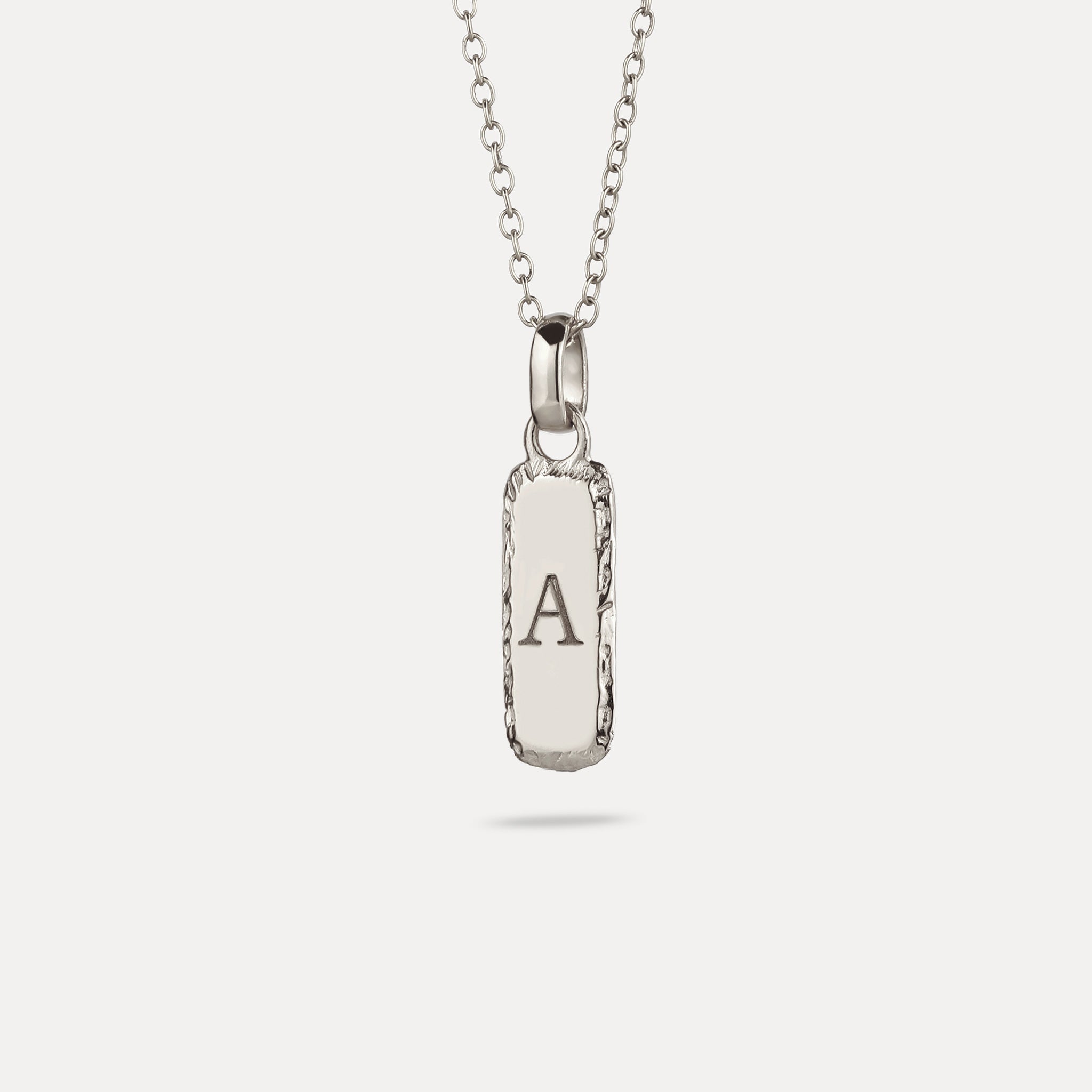 Engravable Contour Bar Pendant - Antique