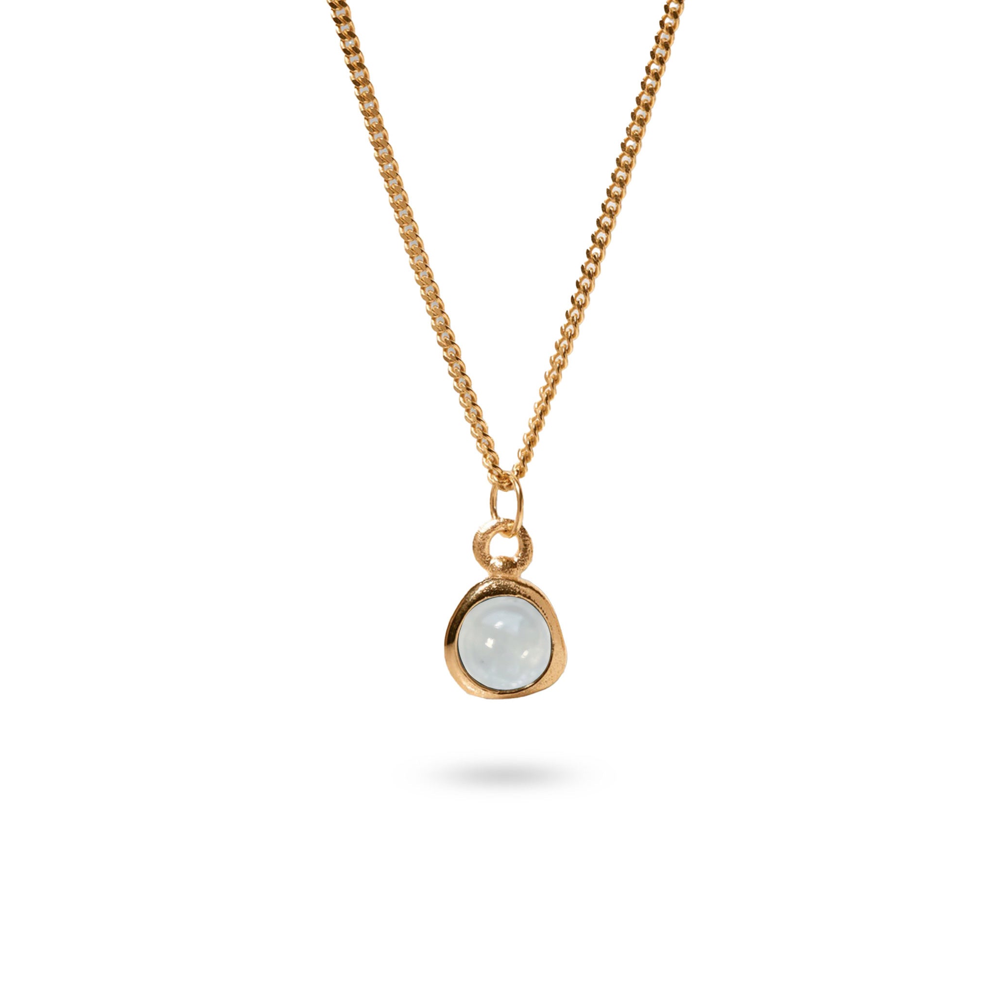 Aquamarine Stone Fluid Necklace