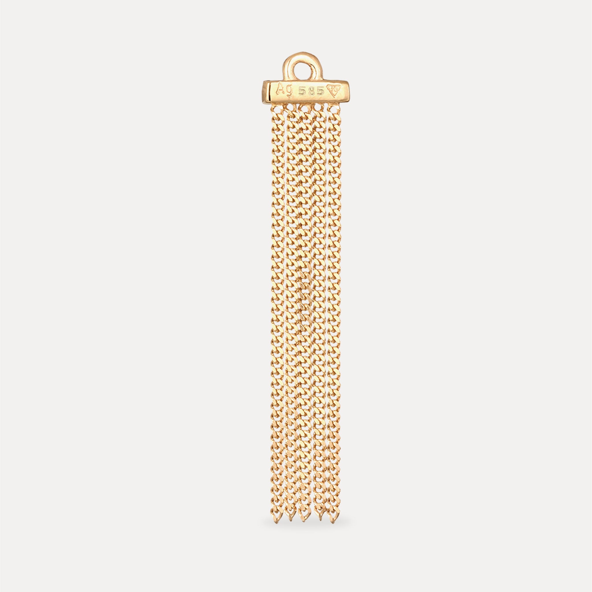 Balance Fringe Back Add-On Earrings - Single | 14K Gold