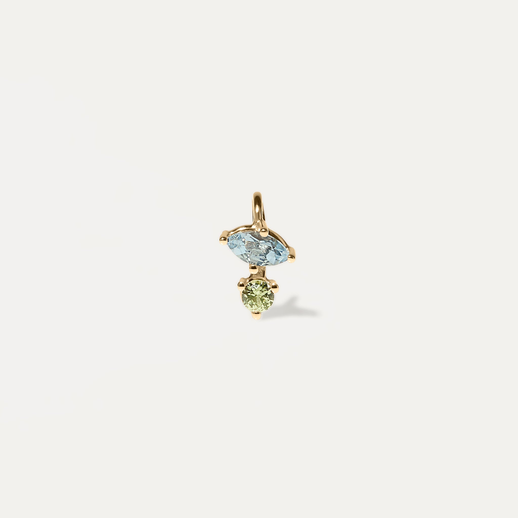 Joy Necklace Aquamarine & Green Sapphire