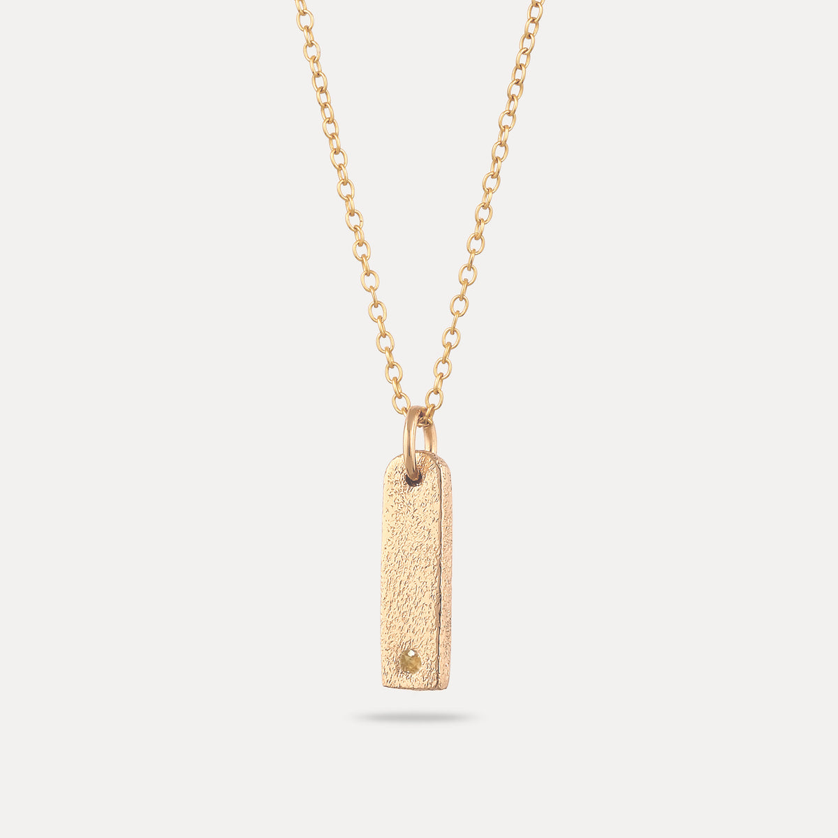 Mandarin Granat Bar Anhänger - Antique | 585 Gold