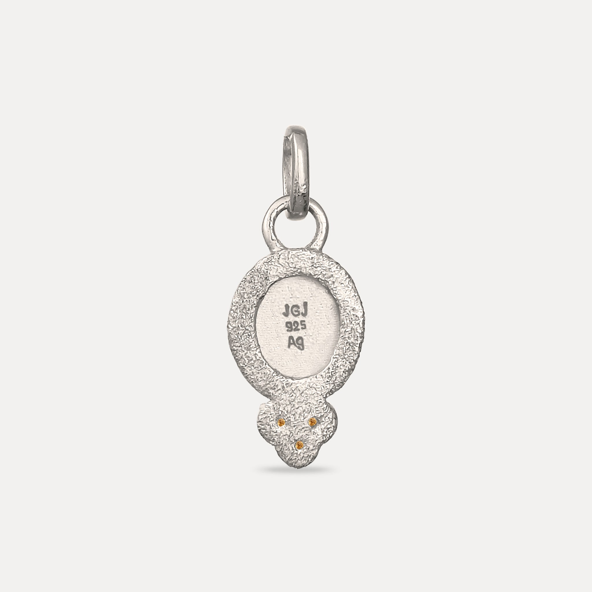 Mandarine Garnet Trinity Emblem Pendant - Antique