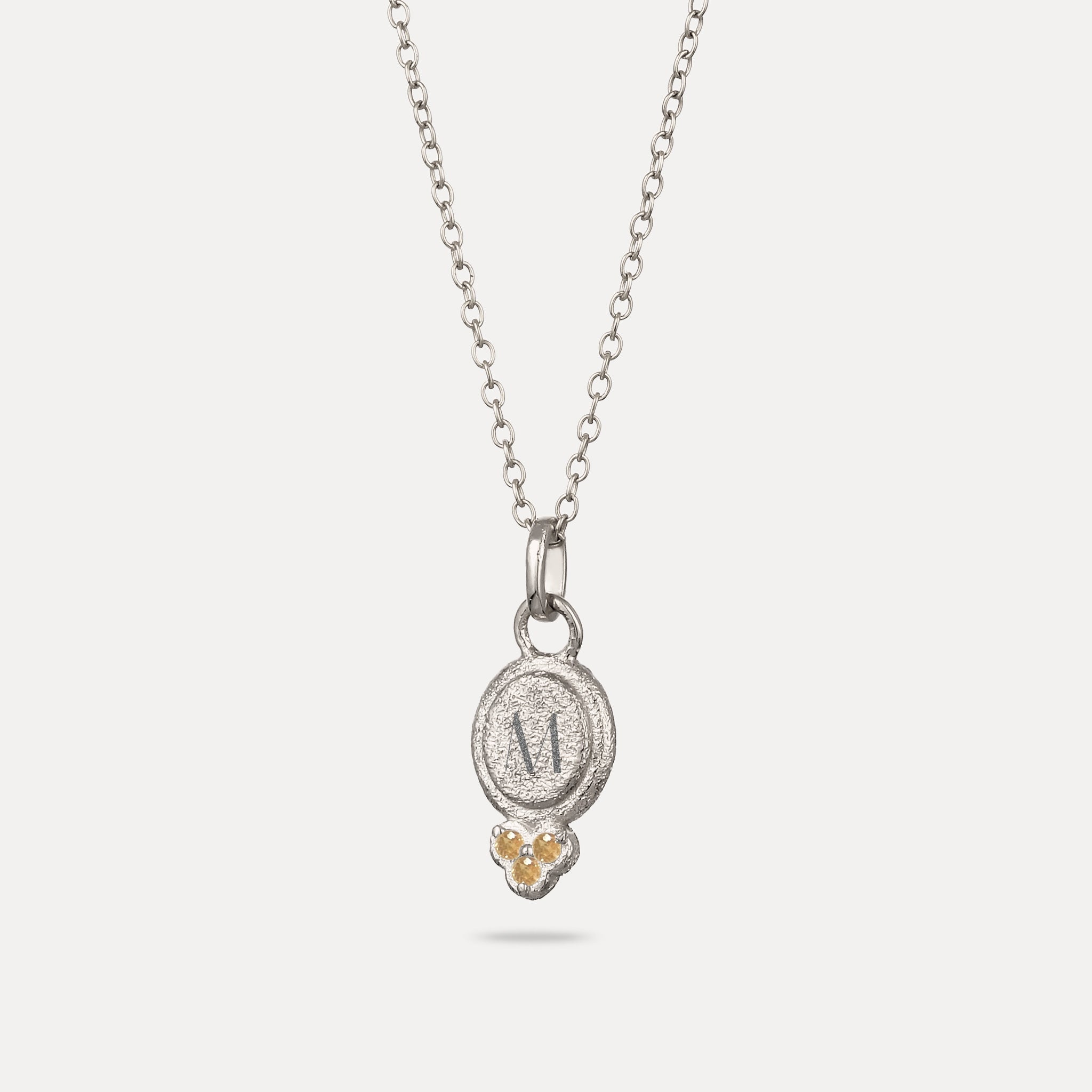 Mandarine Garnet Trinity Emblem Pendant - Antique