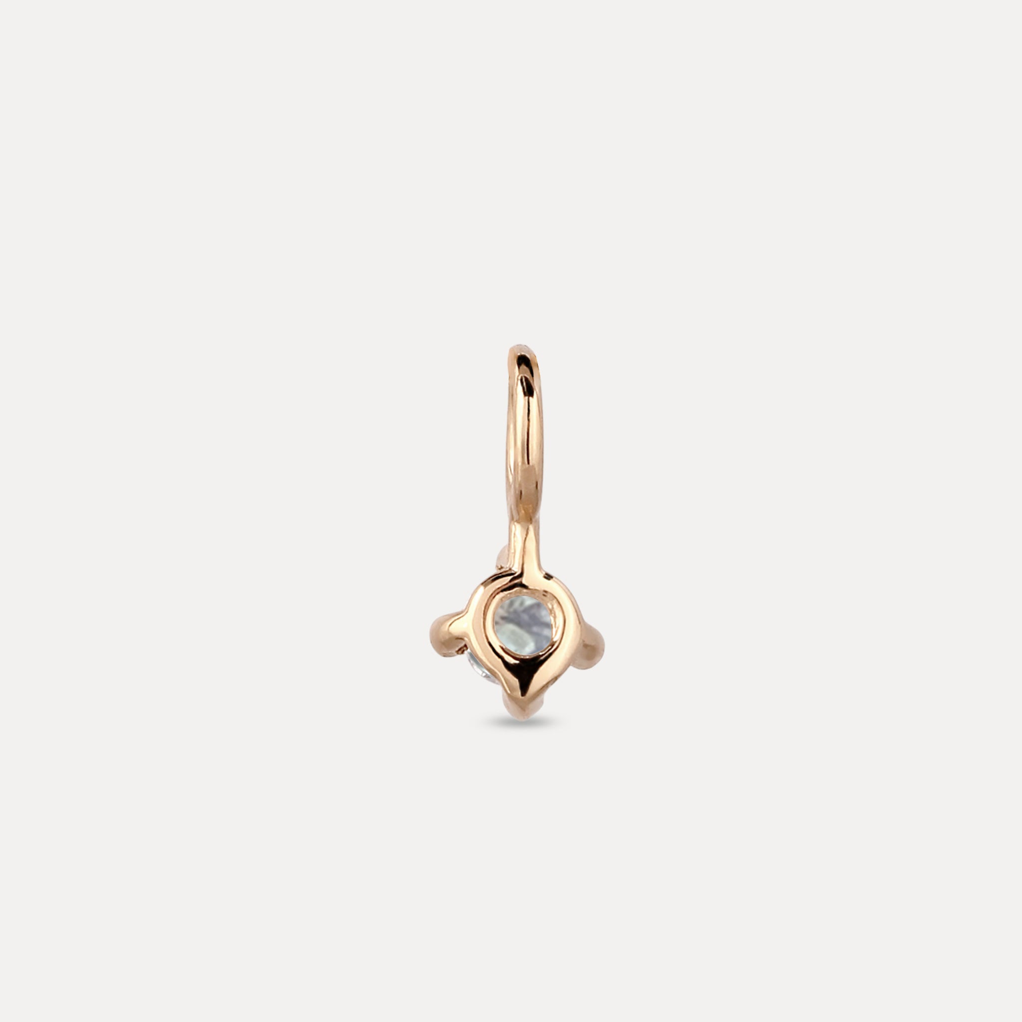 The Minimalist Birthstone Charm Pendant | 14k Solid Gold