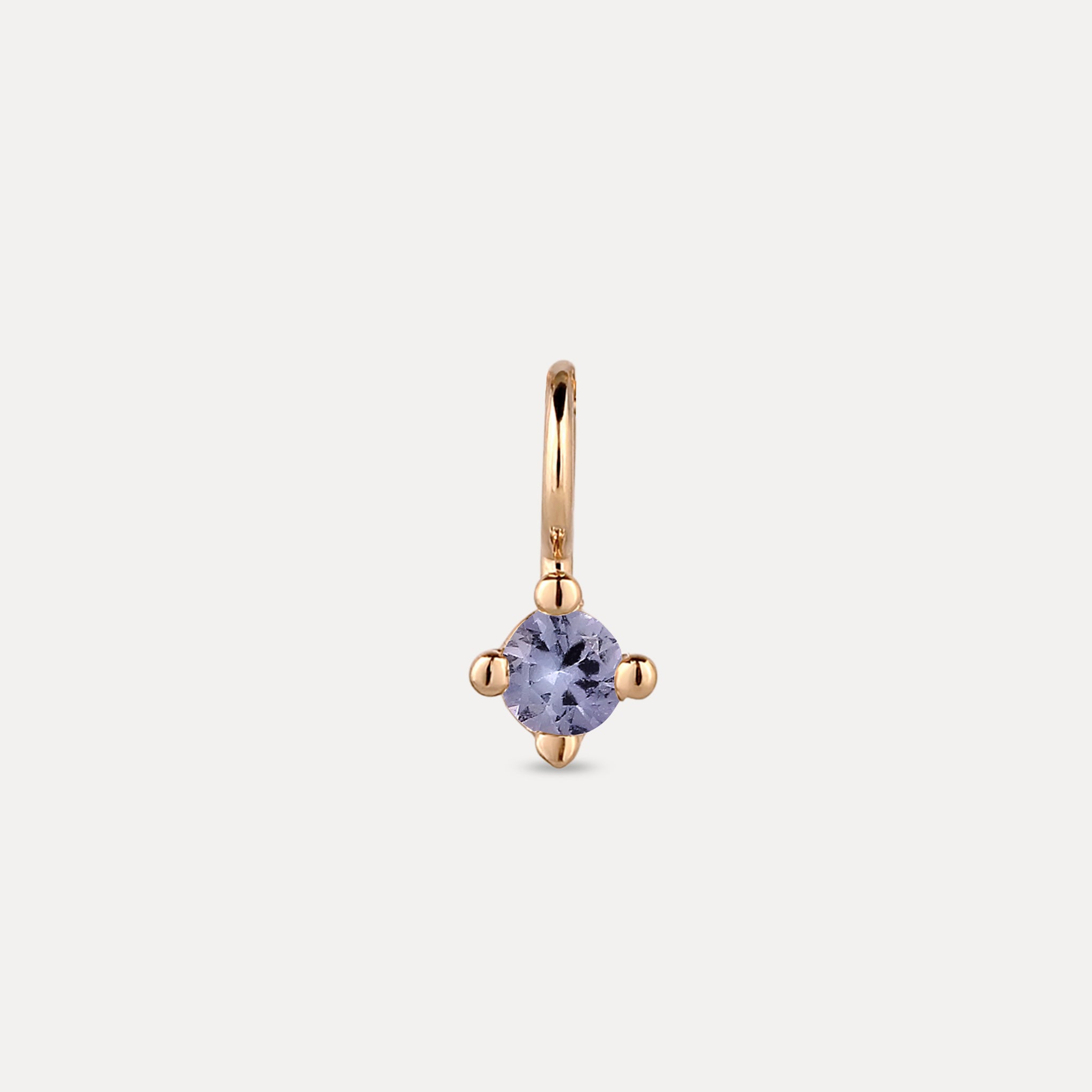 The Minimalist Birthstone Charm Pendant | 14k Solid Gold