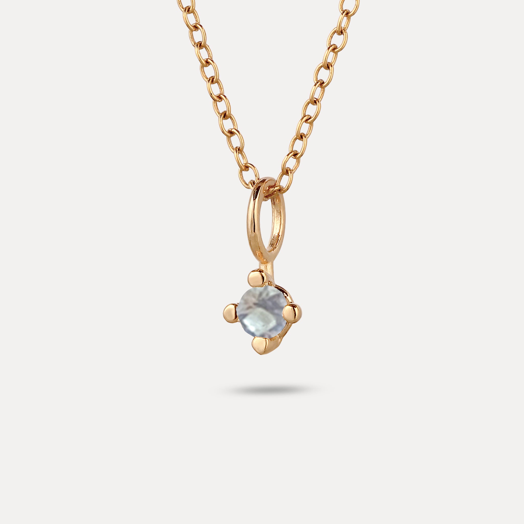 The Minimalist Birthstone Charm Pendant
