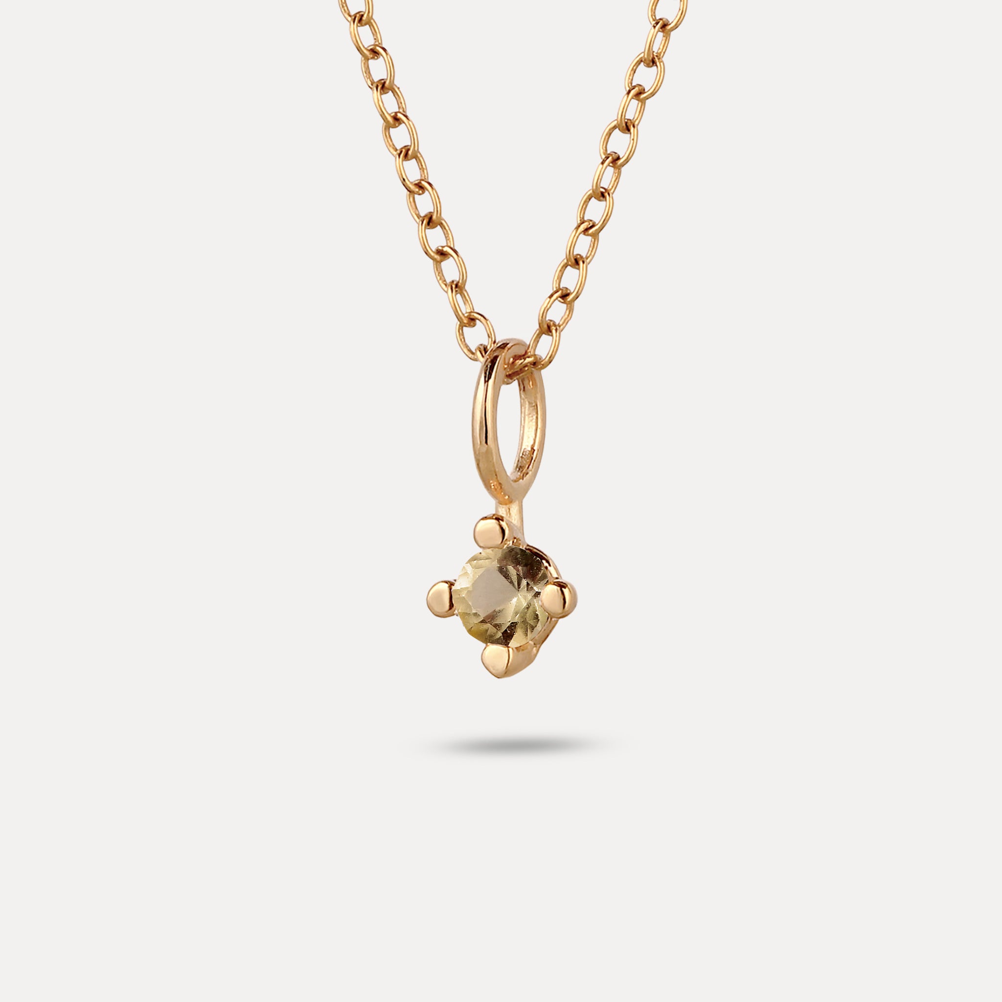 The Minimalist Birthstone Charm Pendant