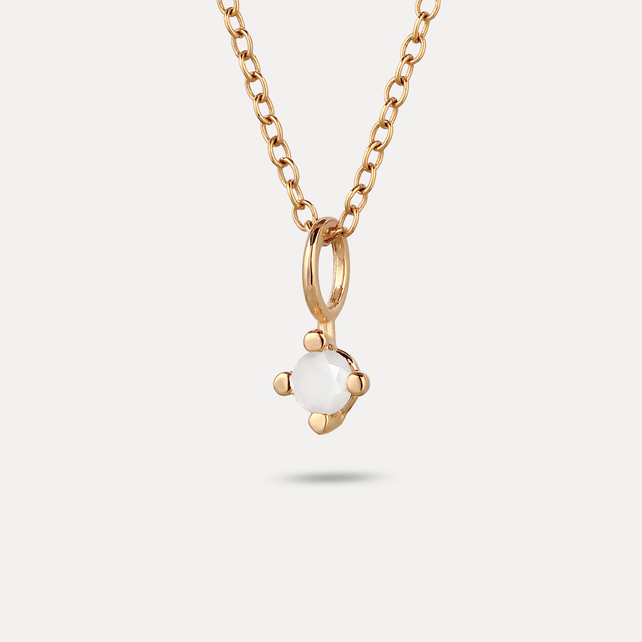 The Minimalist Birthstone Charm Pendant