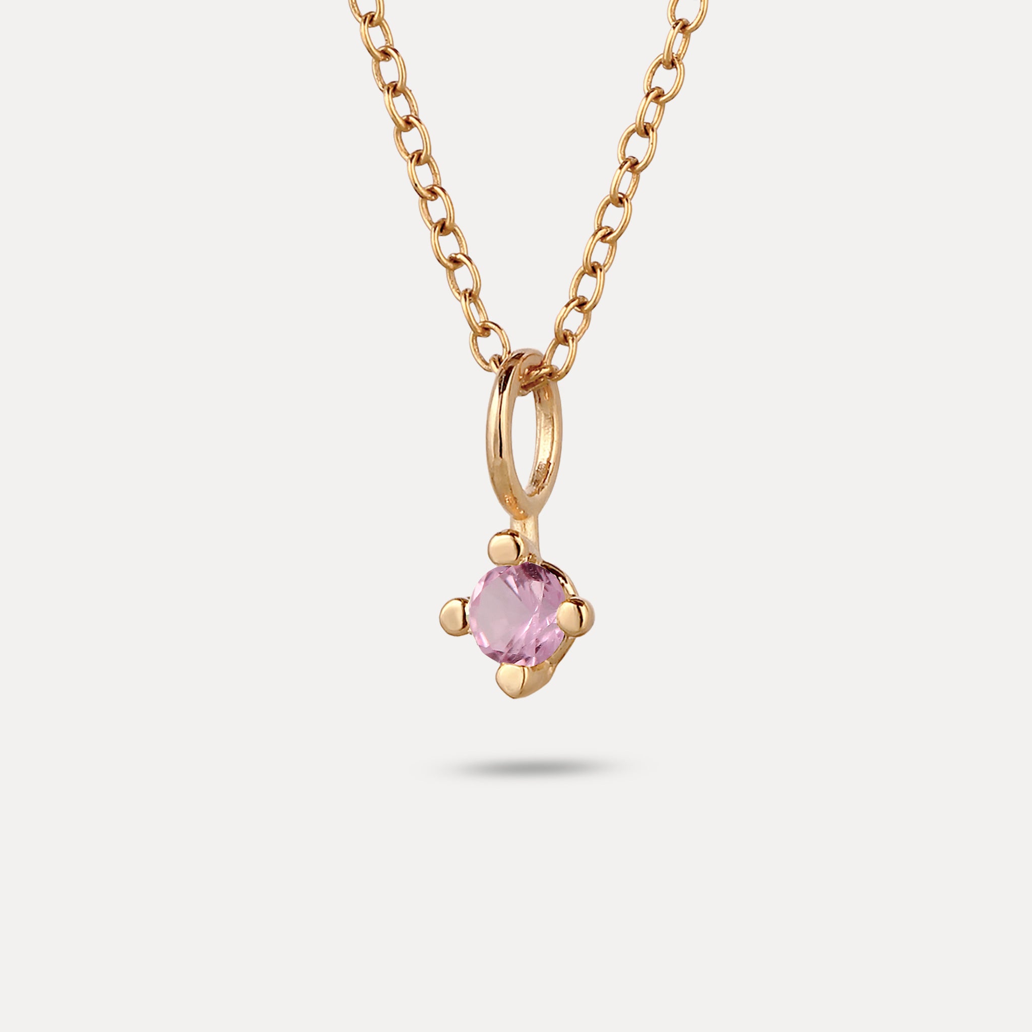 The Minimalist Birthstone Charm Pendant