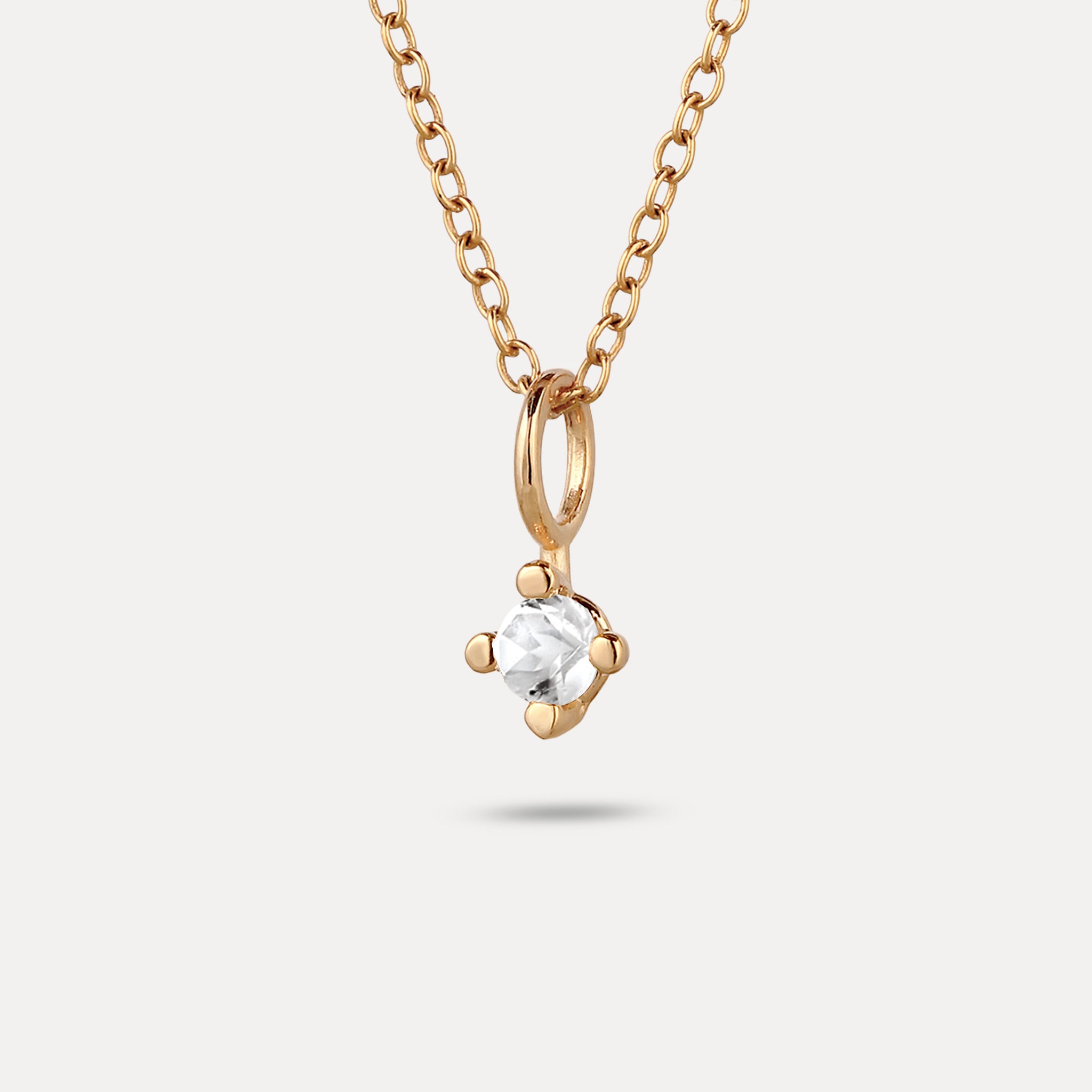The Minimalist Birthstone Charm Pendant