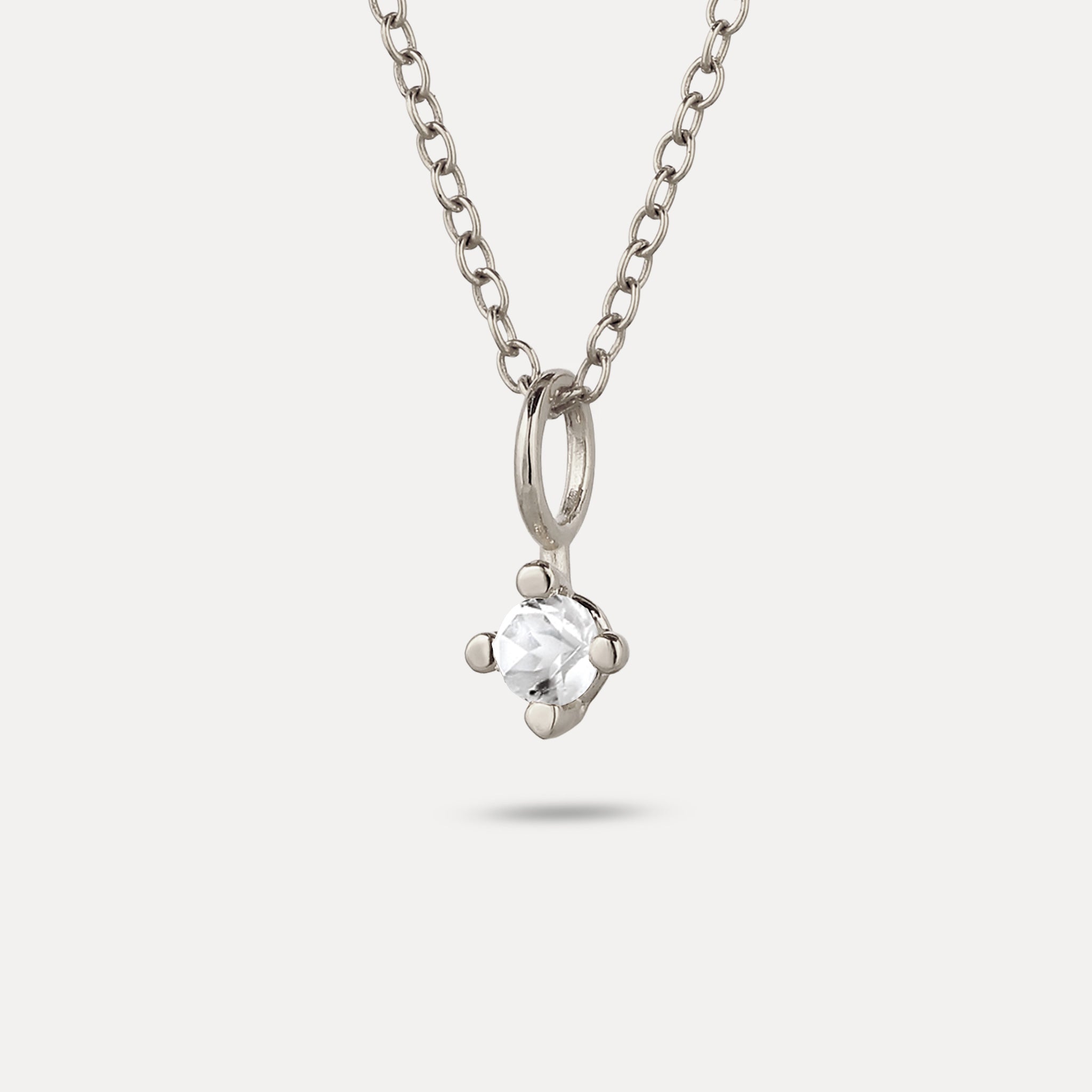 The Minimalist Birthstone Charm Pendant