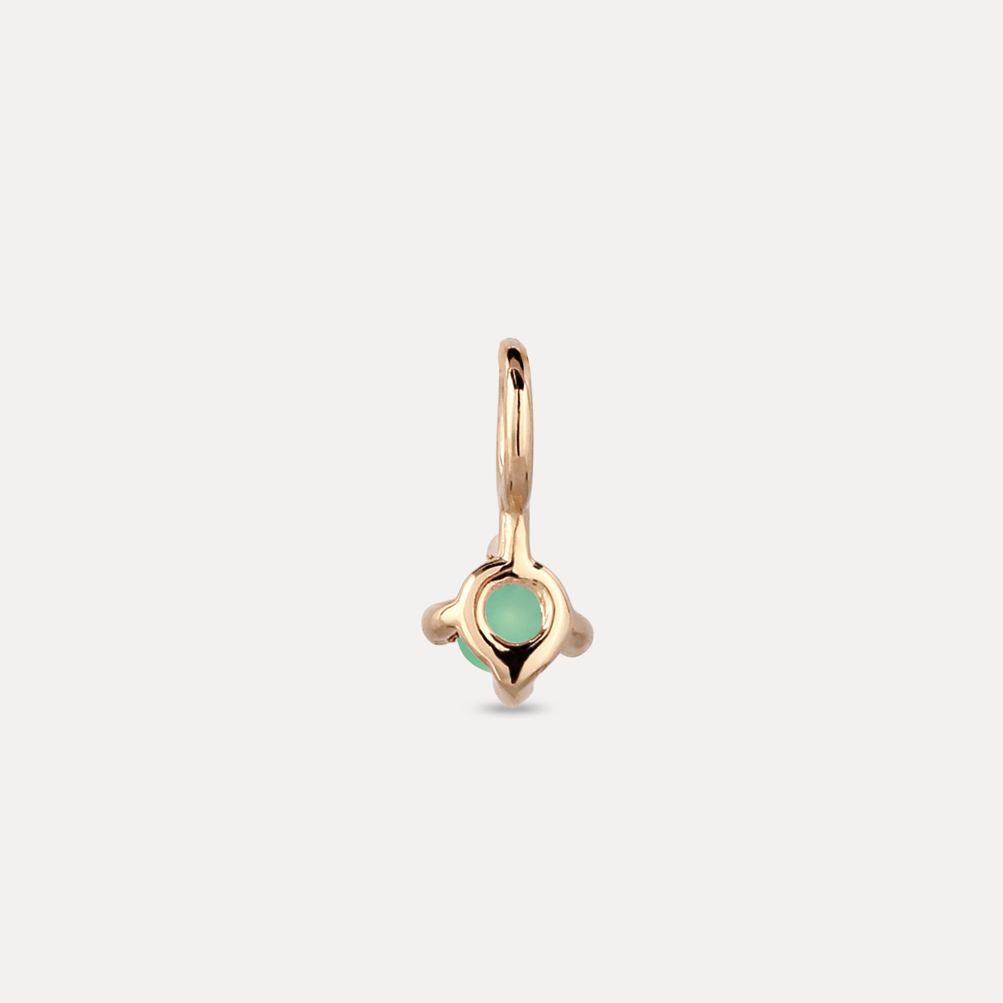 The Minimalist Birthstone Charm Pendant | 14k Solid Gold