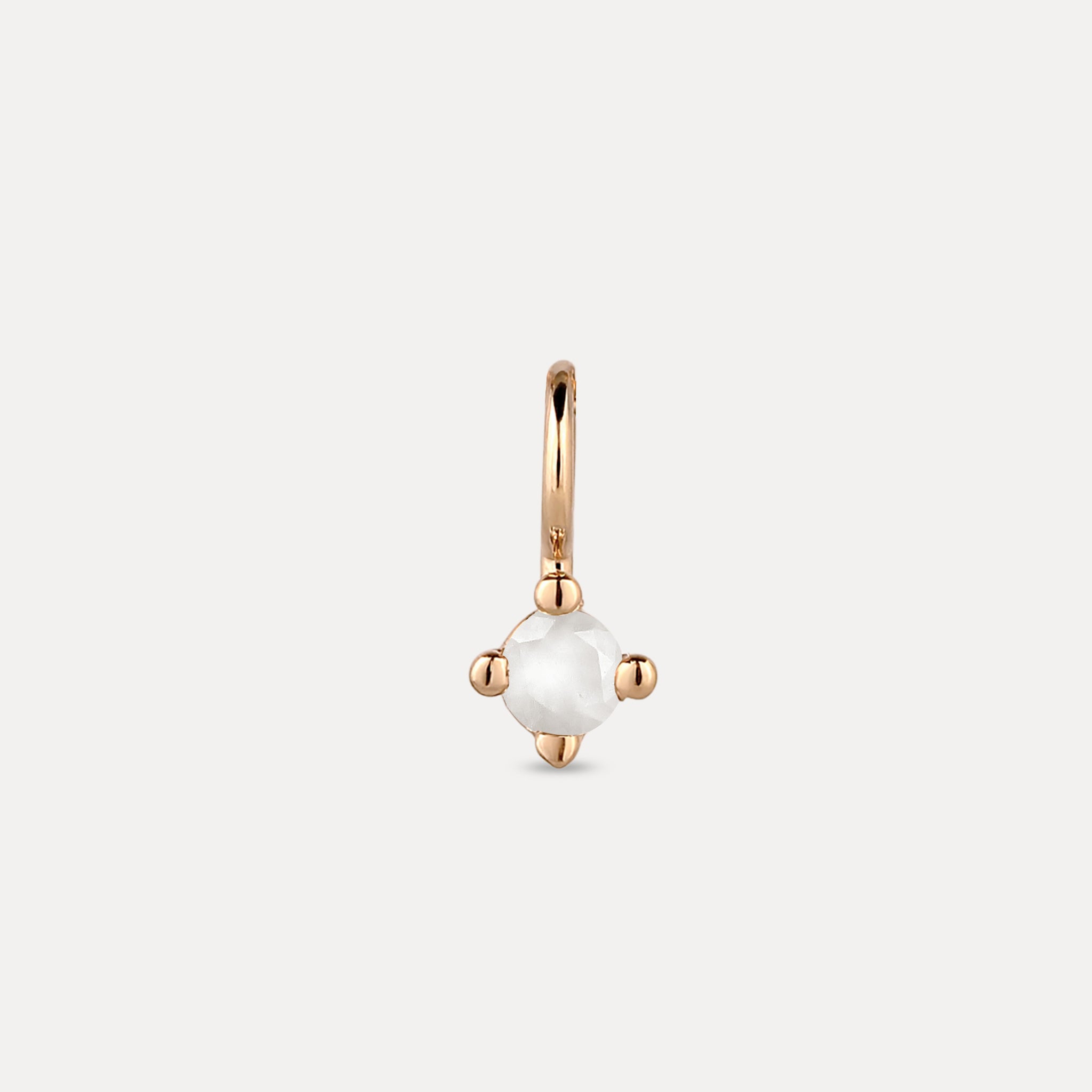 The Minimalist Birthstone Charm Pendant | 14k Solid Gold