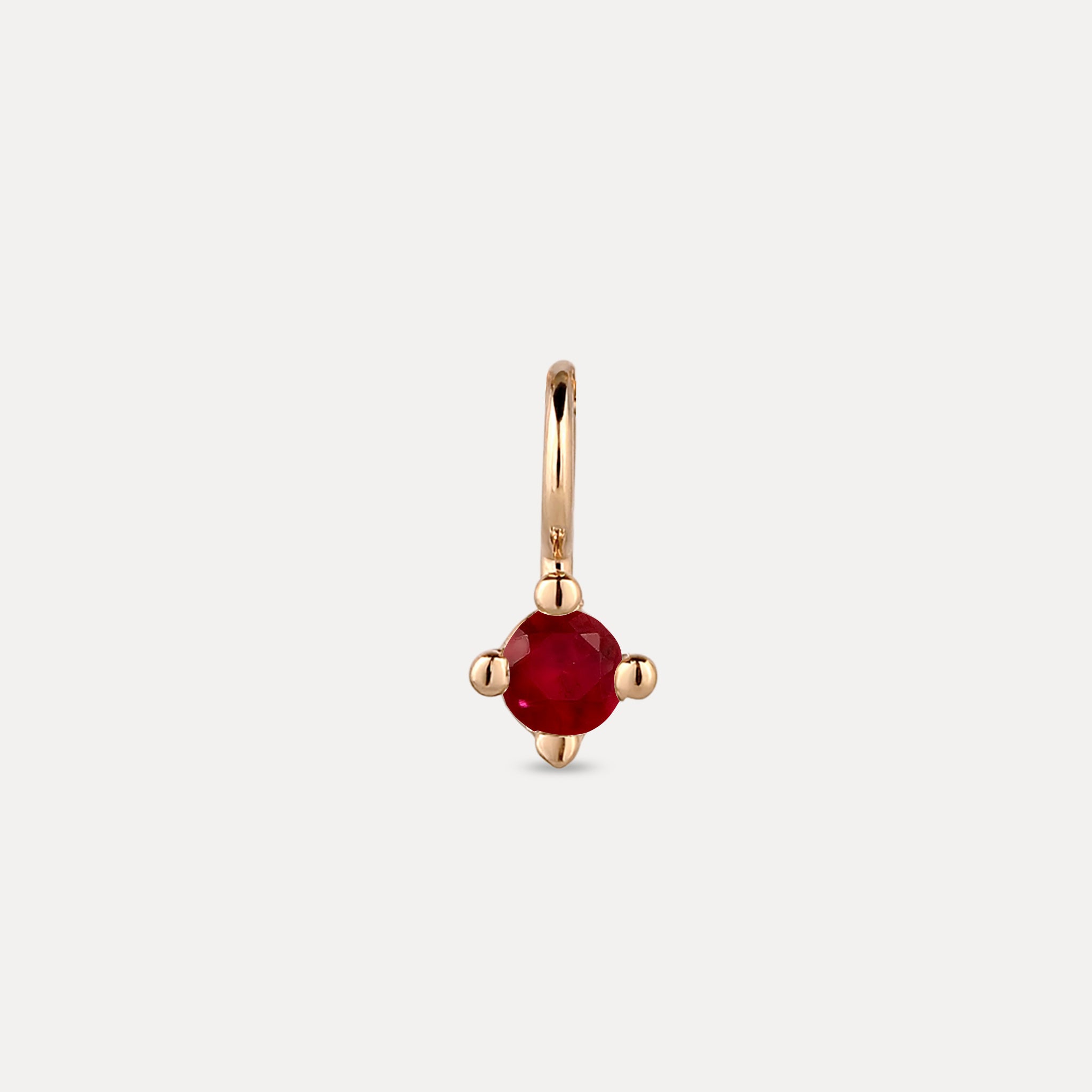 The Minimalist Birthstone Charm Pendant | 14k Solid Gold