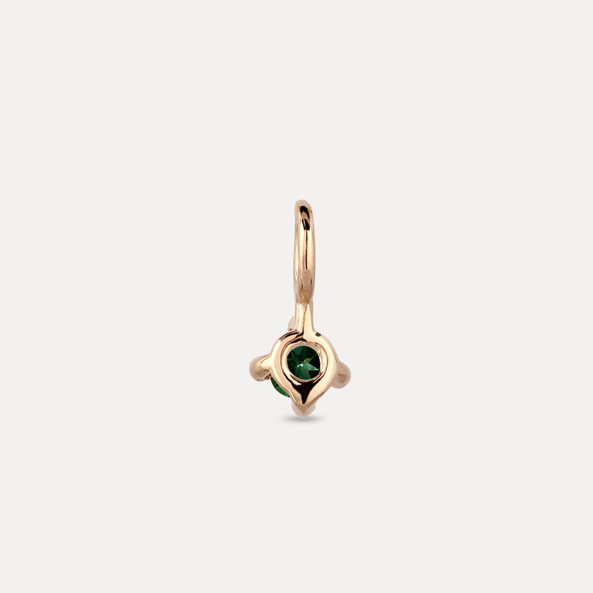 The Minimalist Birthstone Charm Pendant | 14k Solid Gold