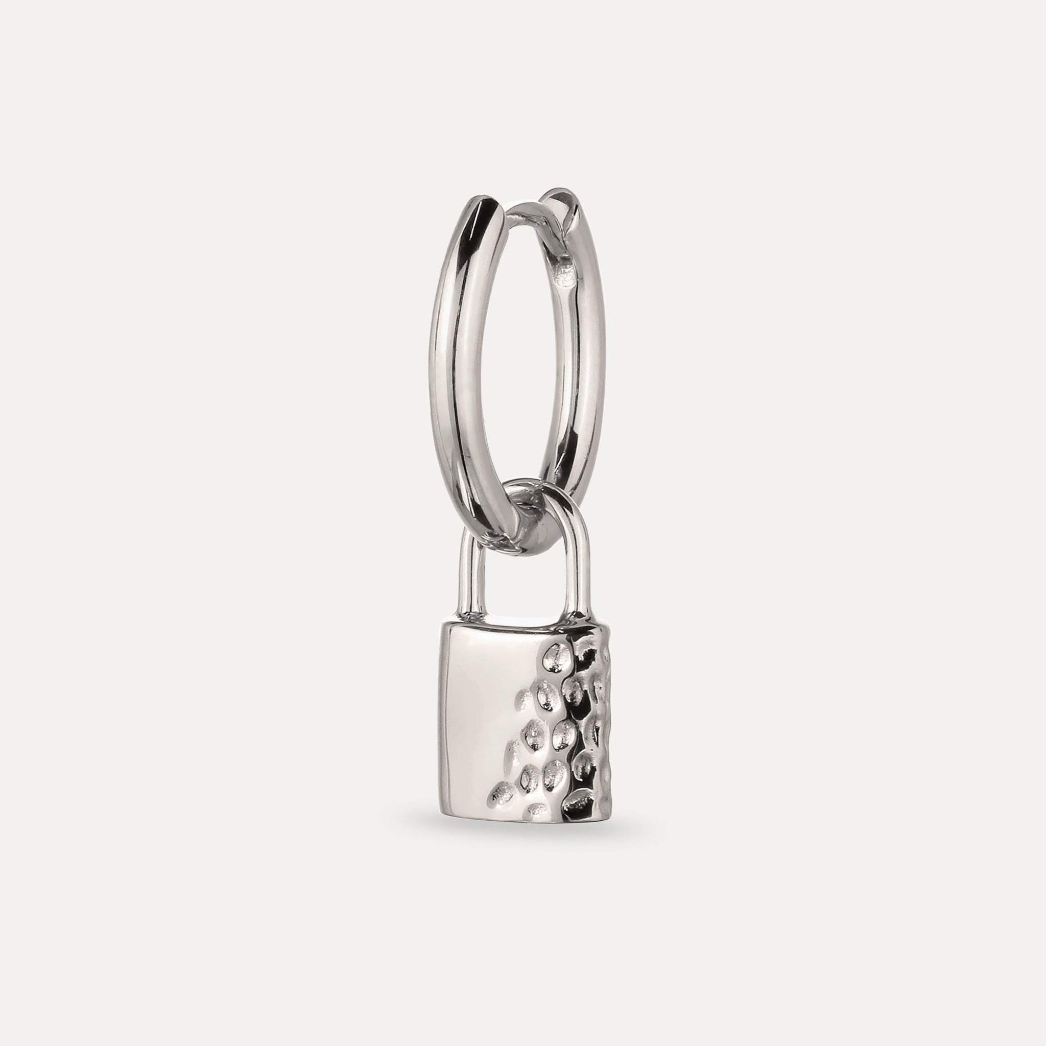 Padlock Hoop Earring