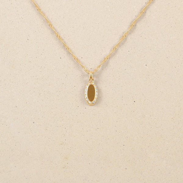 Crown Necklace White Crystals