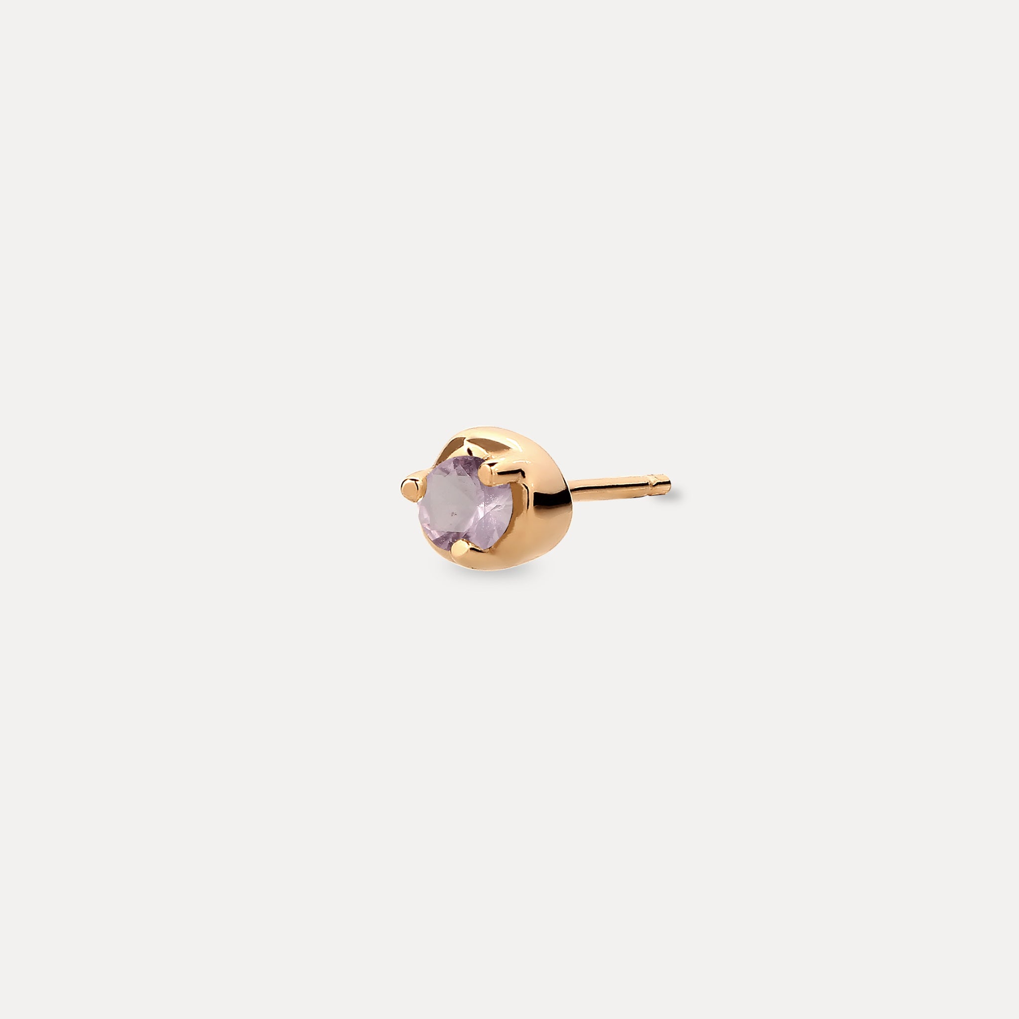 Mini Birthstone Stud Earring - Single