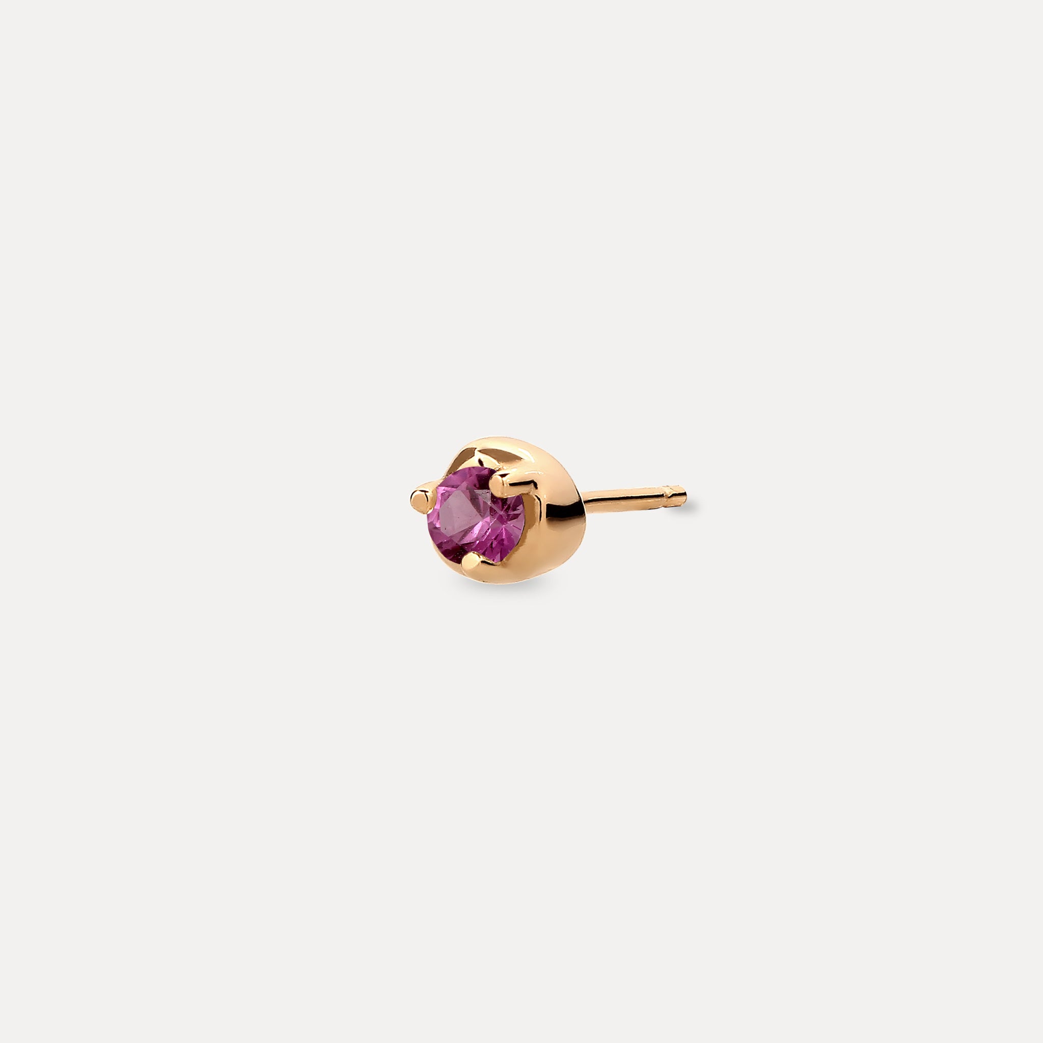Mini Birthstone Stud Earring - Single