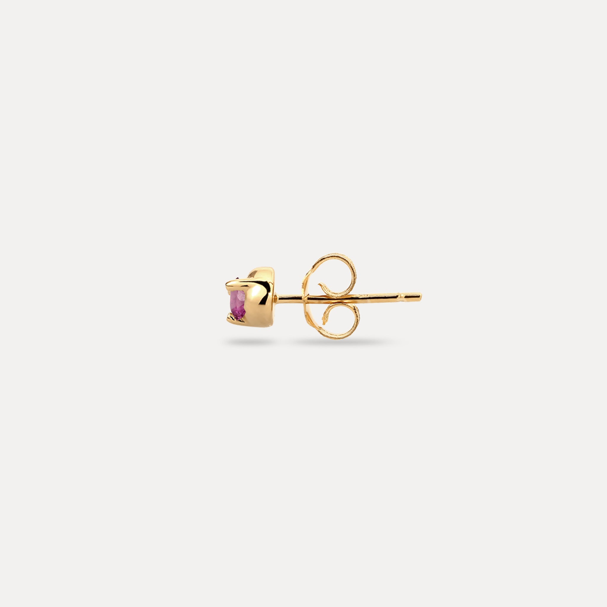 Mini Birthstone Stud Earring - Single
