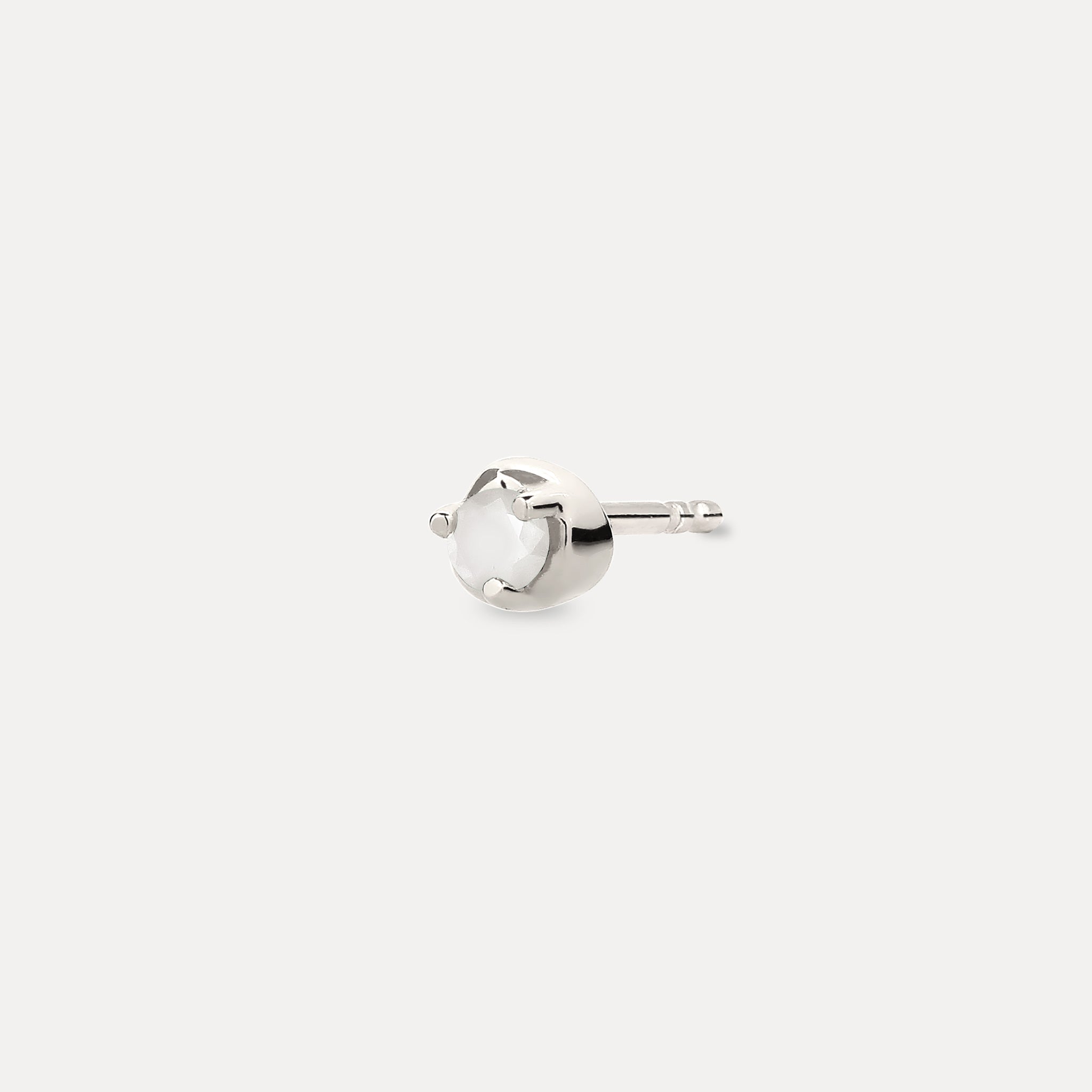 Mini Birthstone Stud Earring - Single