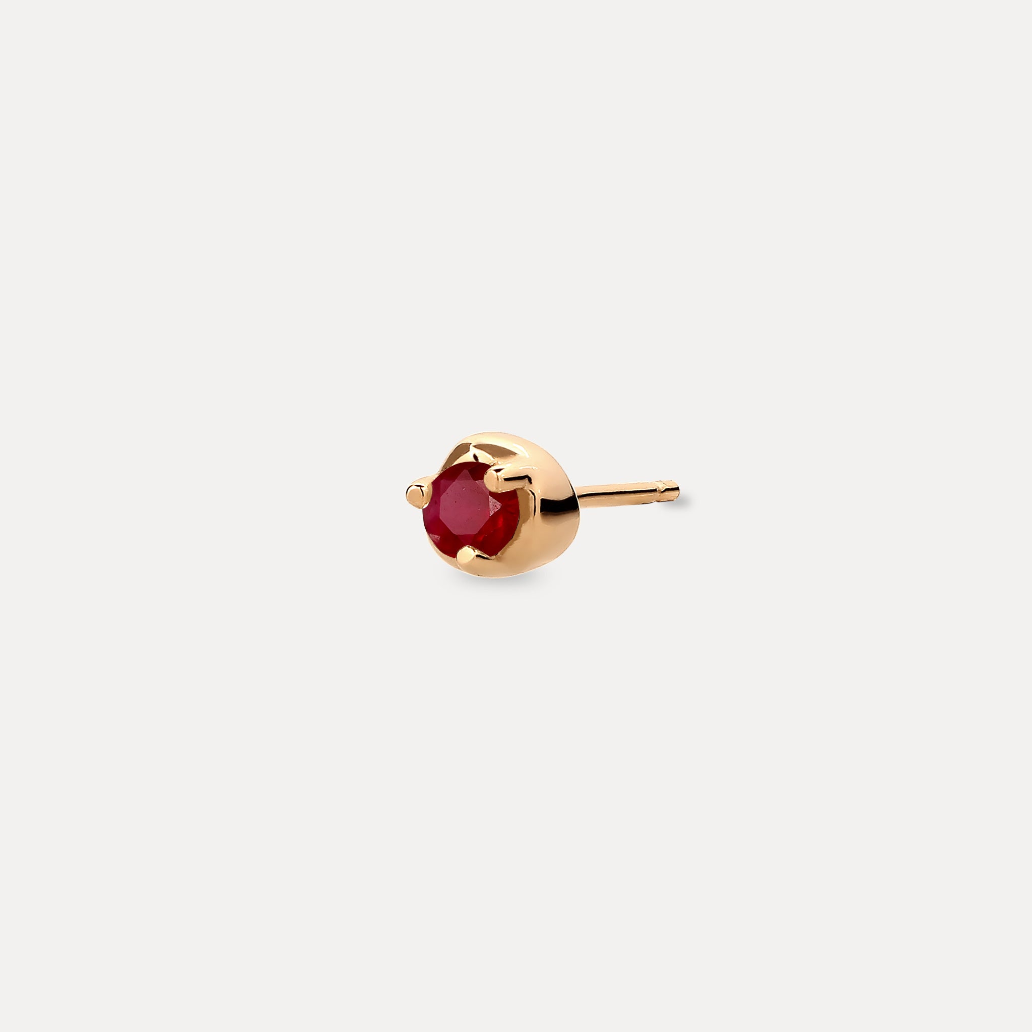 Mini Birthstone Stud Earring - Single