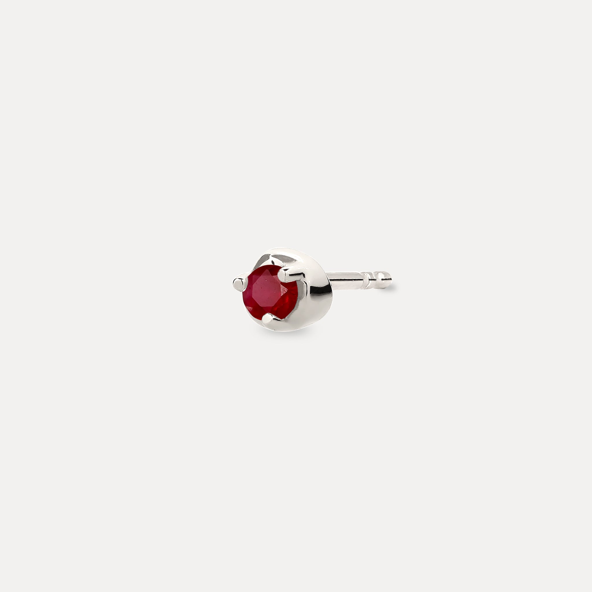 Mini Birthstone Stud Earring - Single