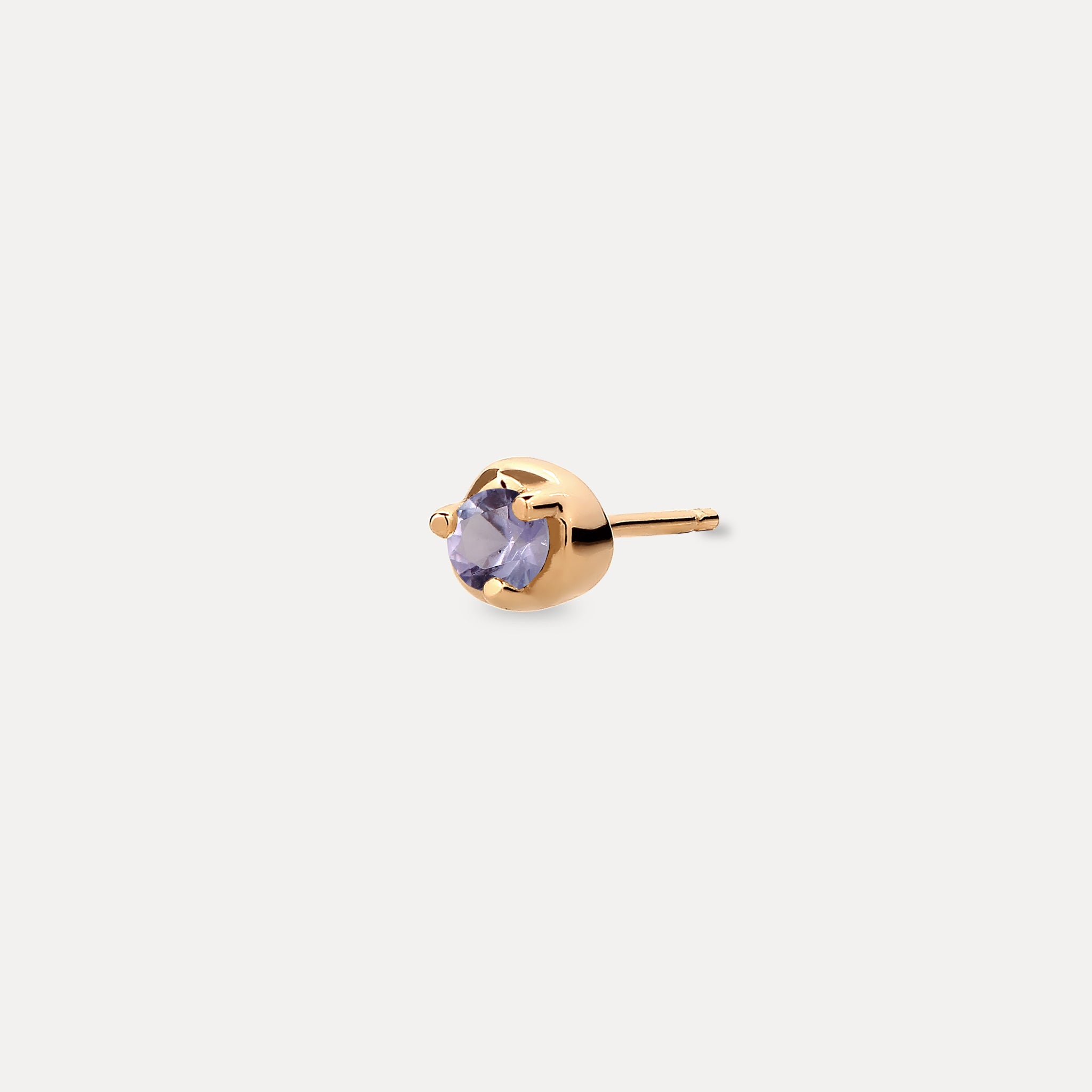 Mini Birthstone Stud Earring - Single