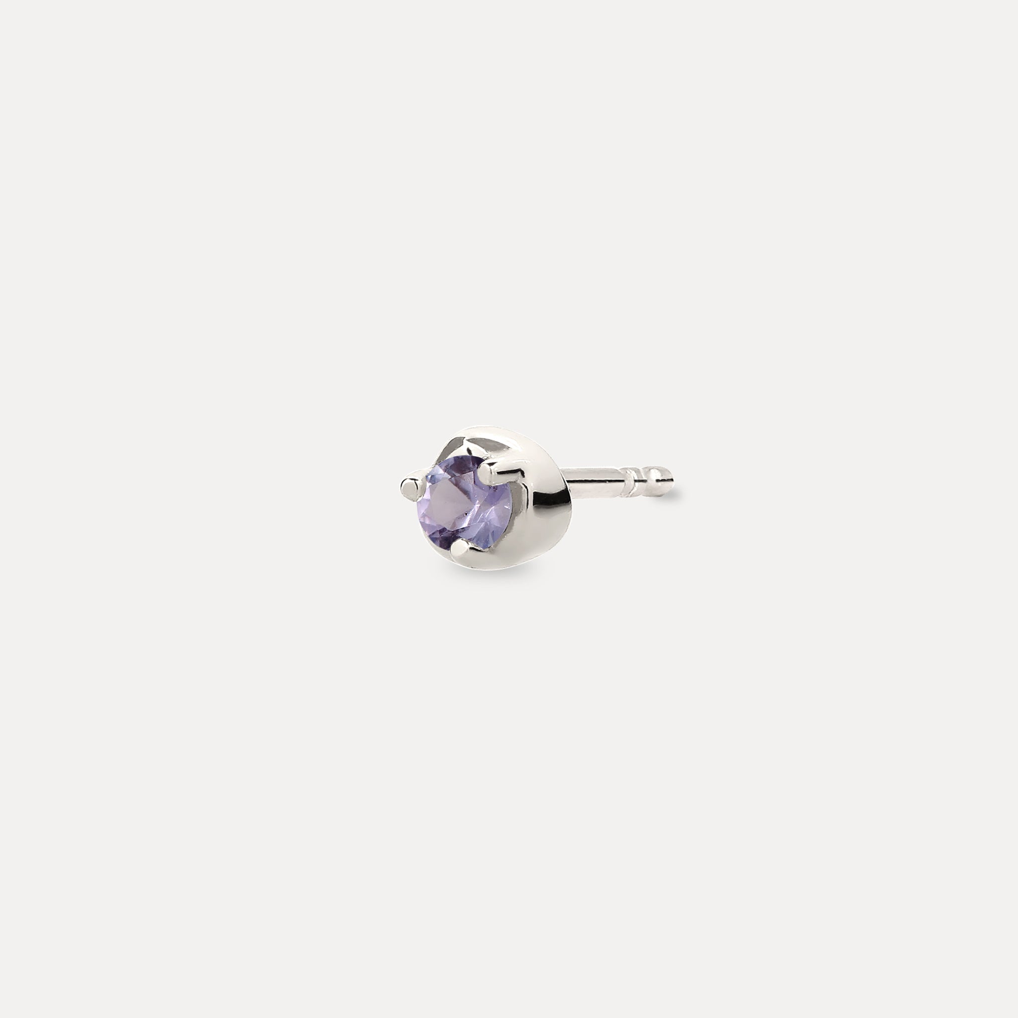 Mini Birthstone Stud Earring - Single