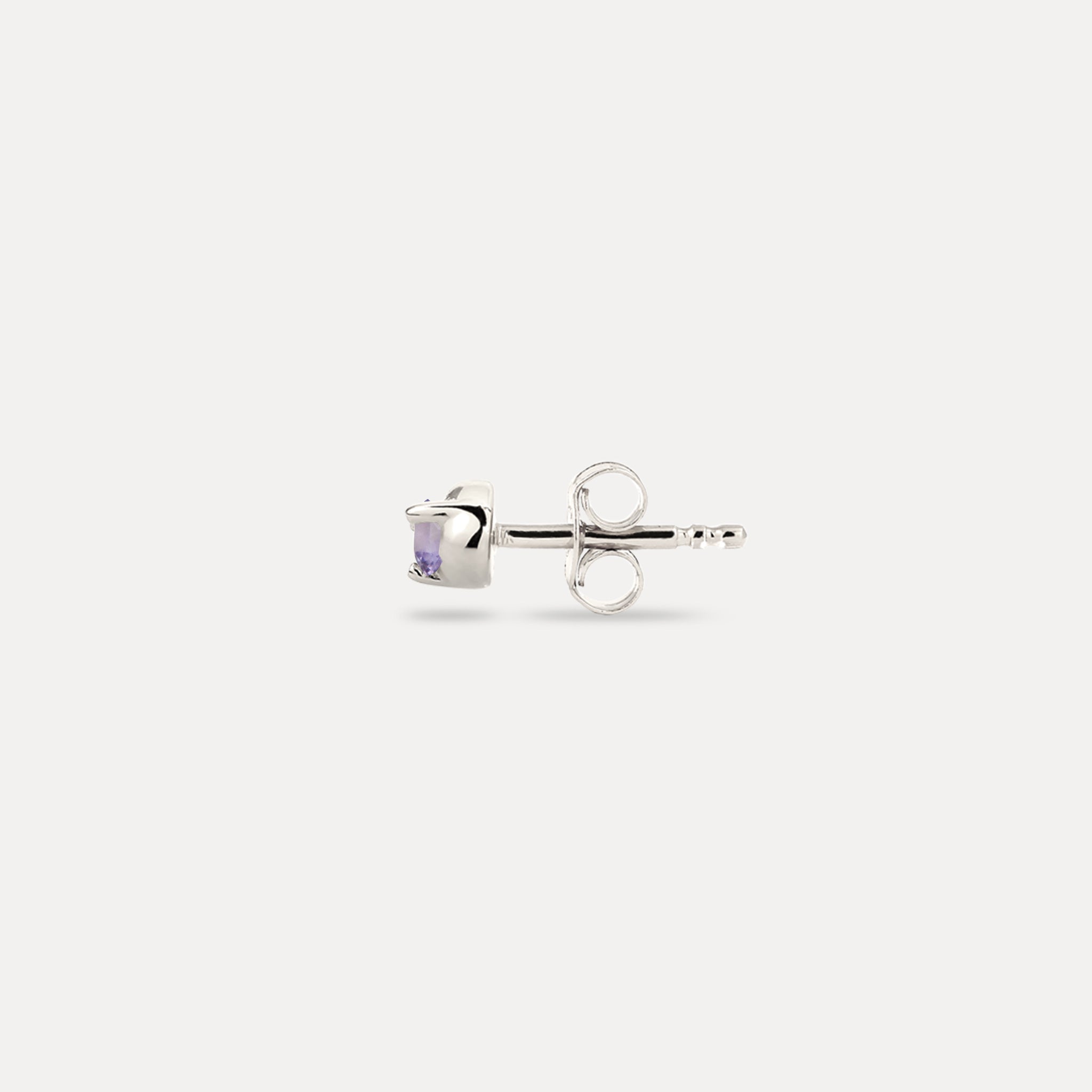Mini Birthstone Stud Earring - Single
