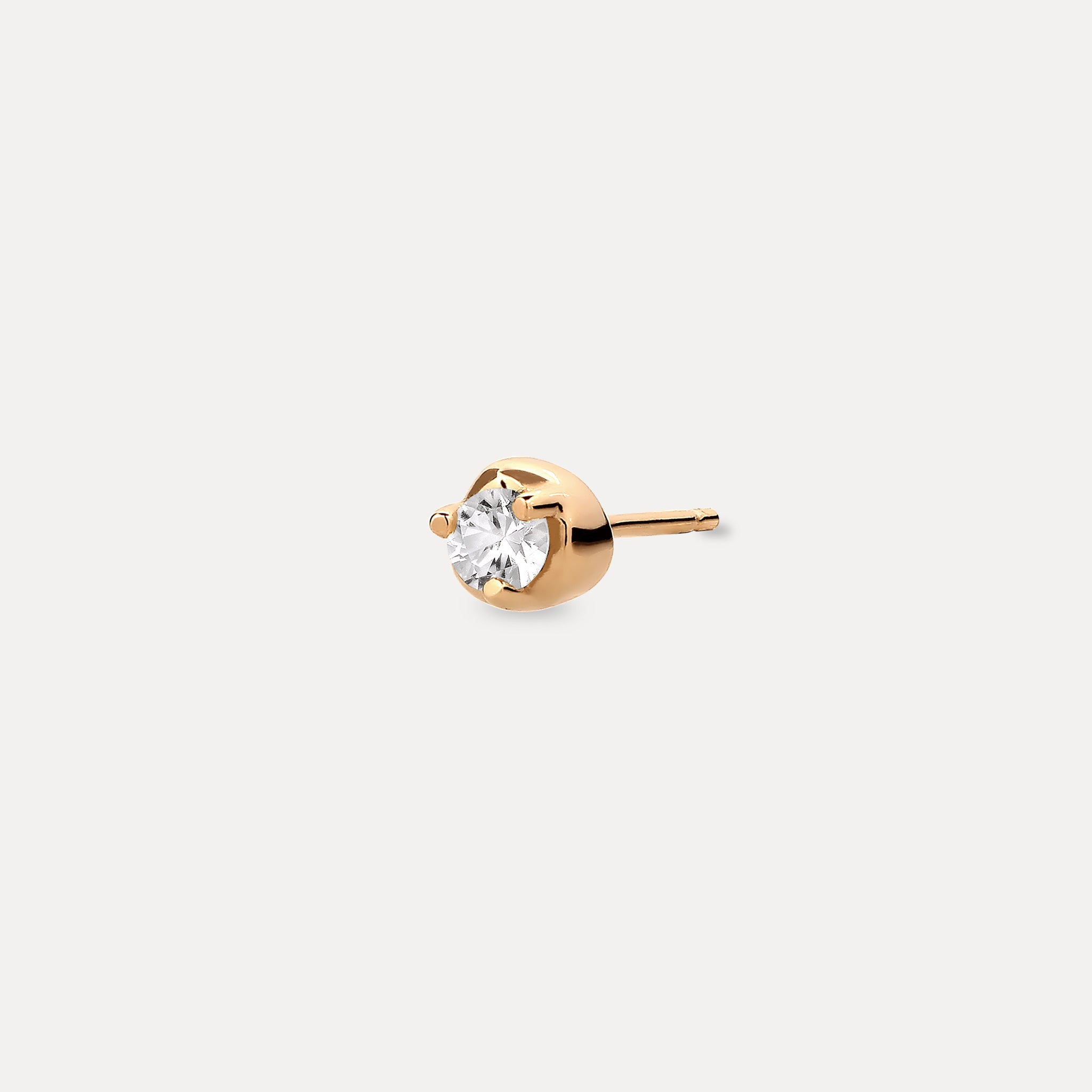 Mini Birthstone Stud Earring - Single