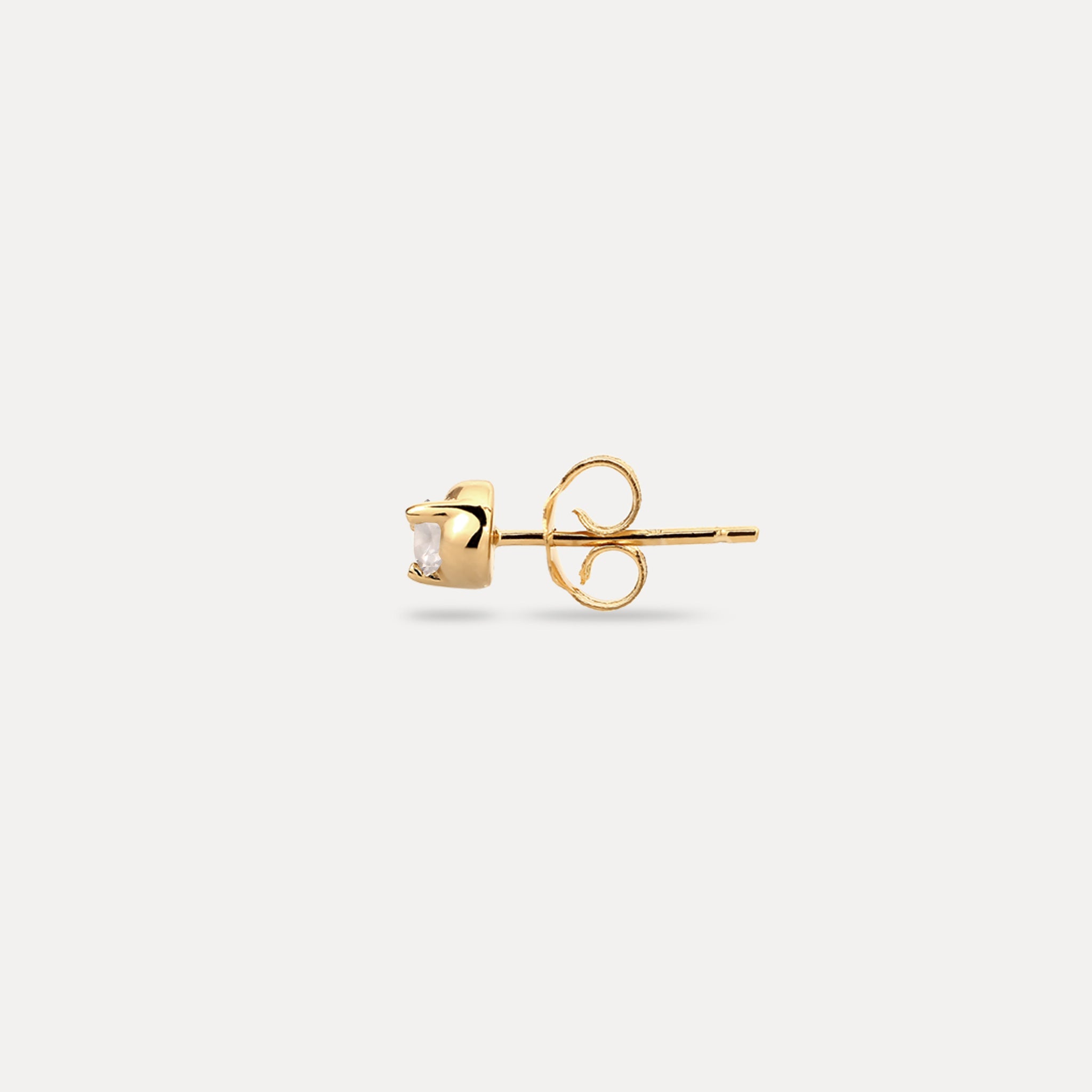 Mini Birthstone Stud Earring - Single