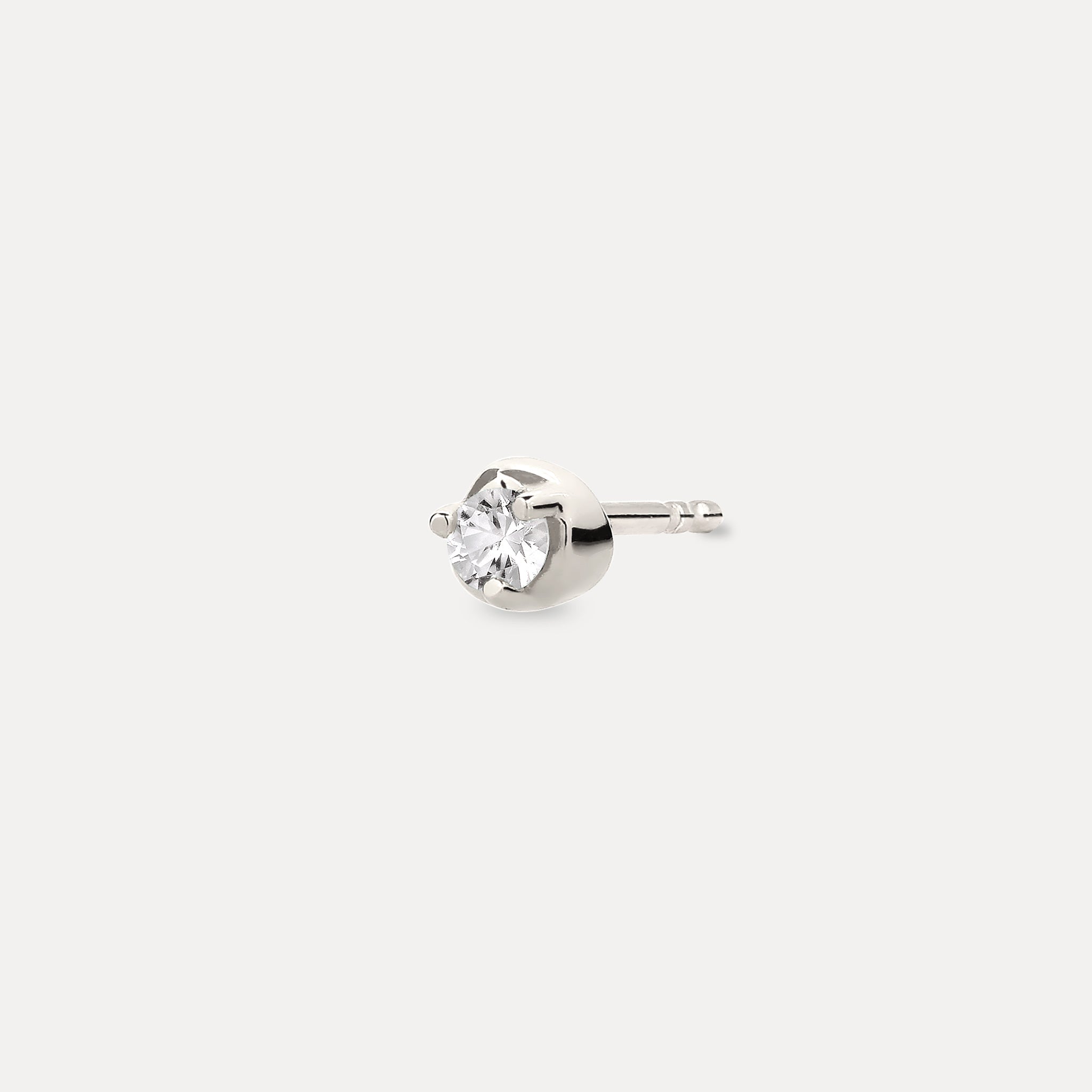 Mini Birthstone Stud Earring - Single