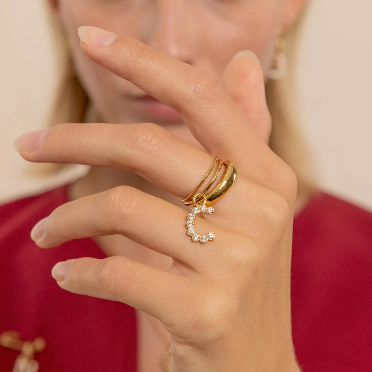 Stilnest Zirconia Initial Charms