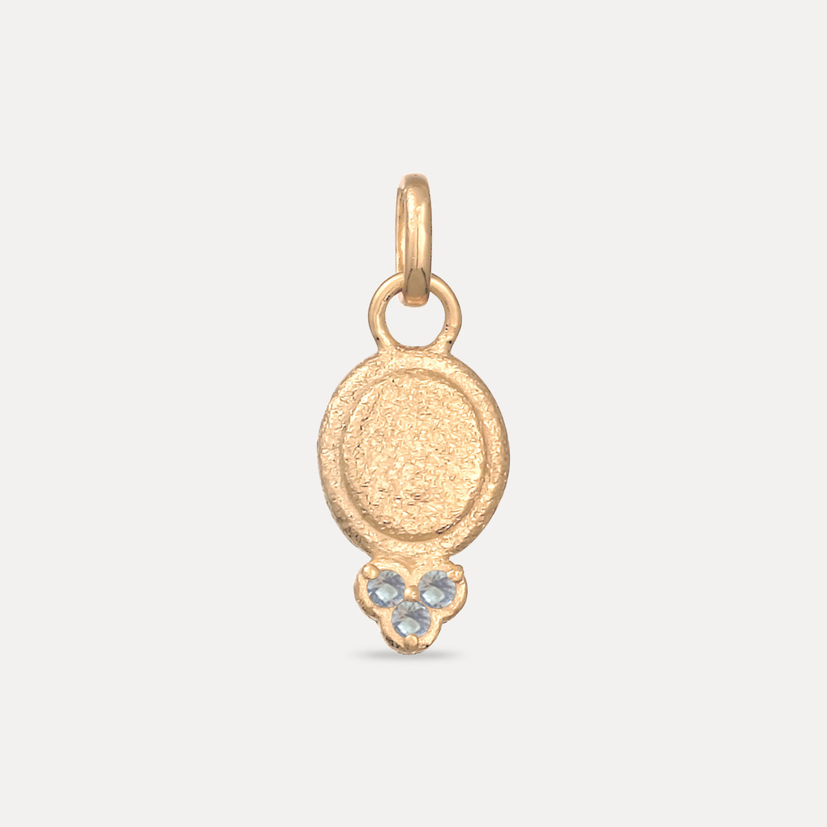 Aquamarin Trinity Emblem Anhänger - Antique | 585 Gold