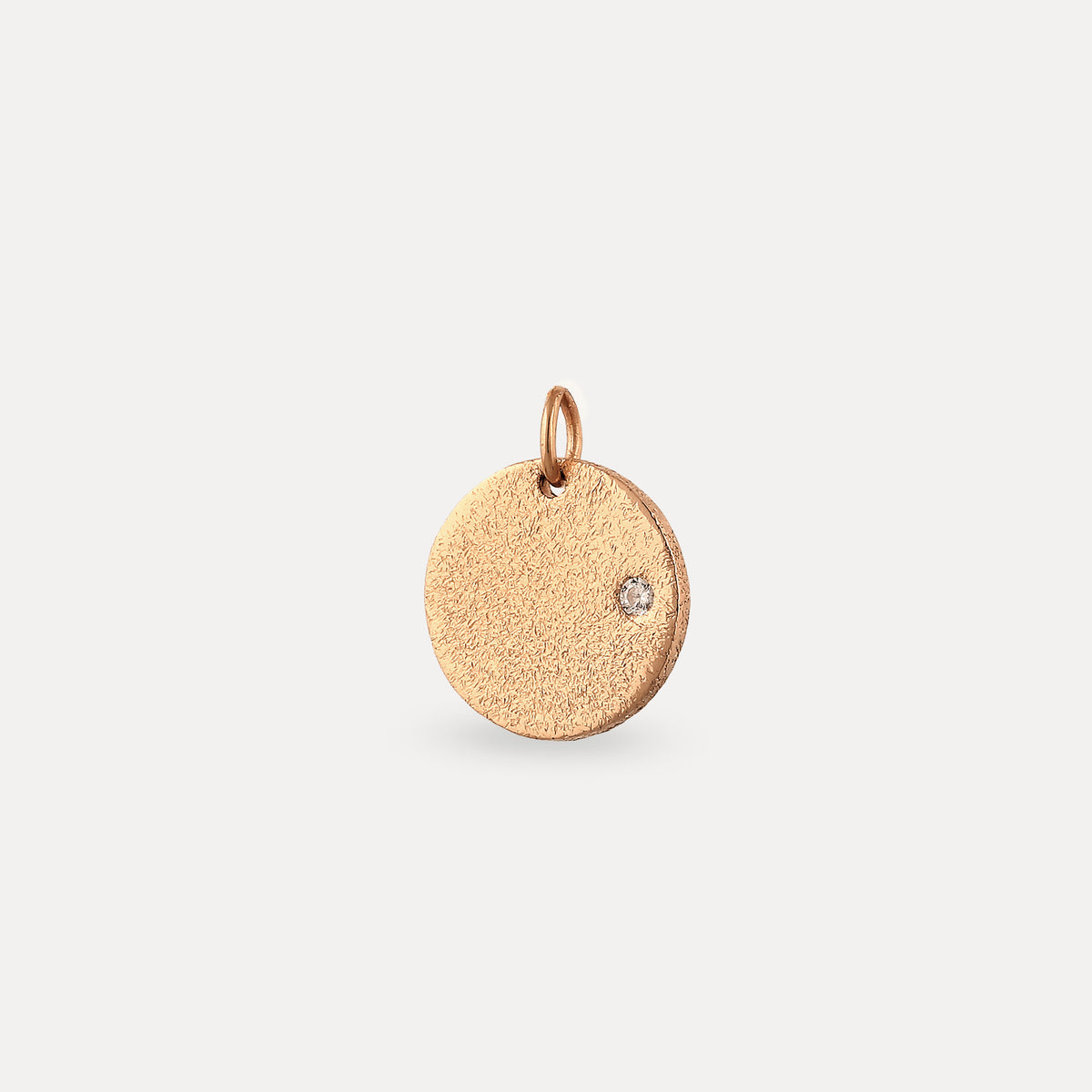 Weißer Saphir Plate Anhänger - Antique | 585 Gold