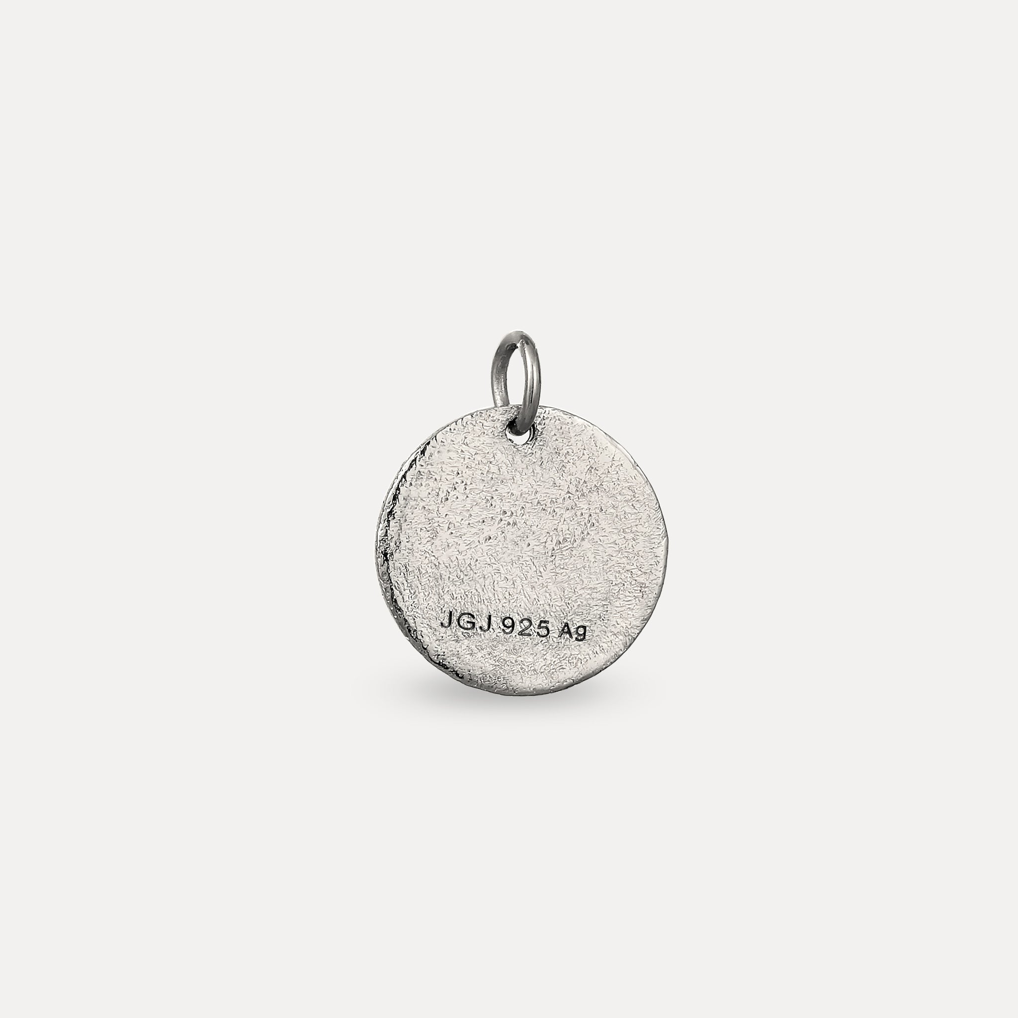 White Sapphire Engravable Plate Pendant - Antique