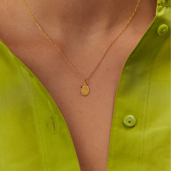 Biscuit Tag Pendant Oval