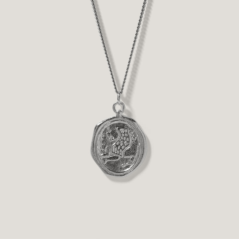 Zodiac Seal with Curb Chain 925 Silver