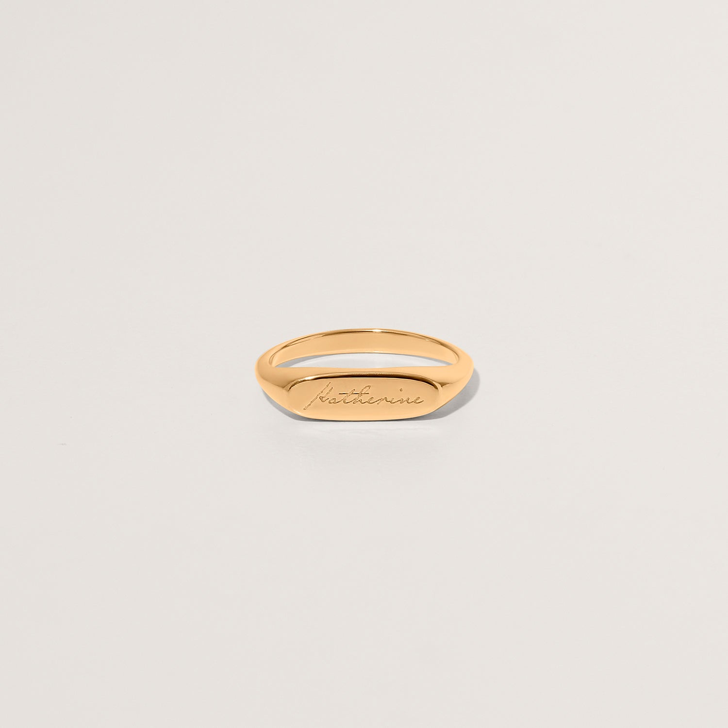 Engravable Flat-Top Ring