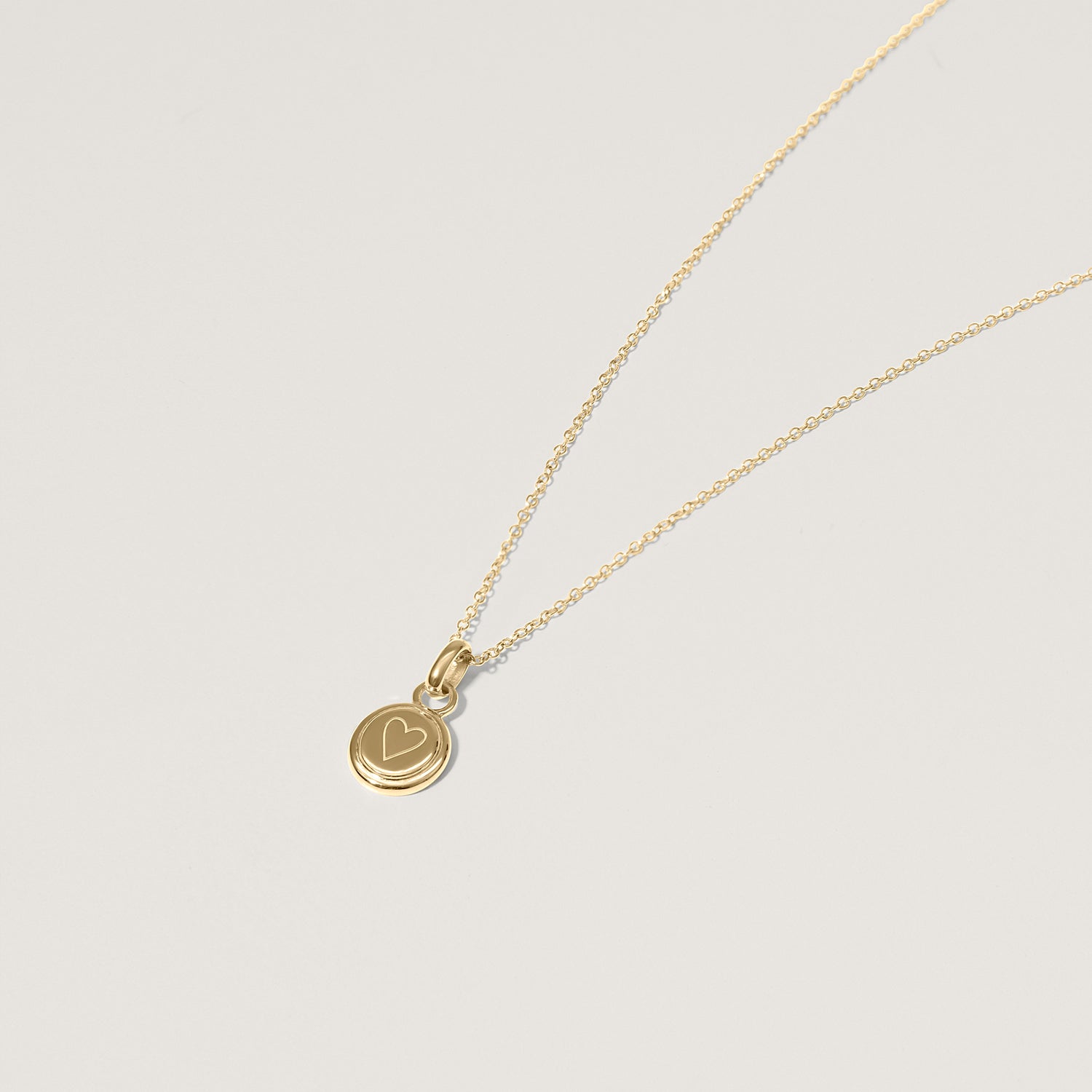 Heart Emblem Kette 14k Massivgold