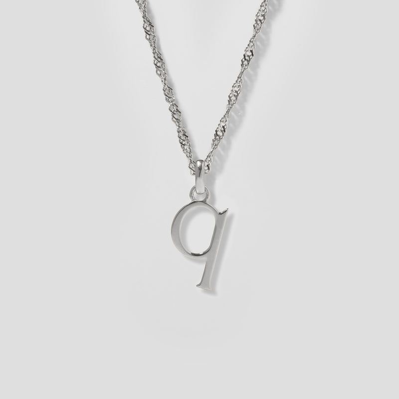 Initial Necklace Singapore Chain