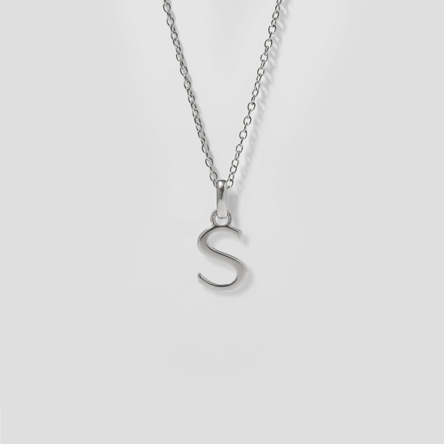 Initial with Anchor Chain 925 Silver