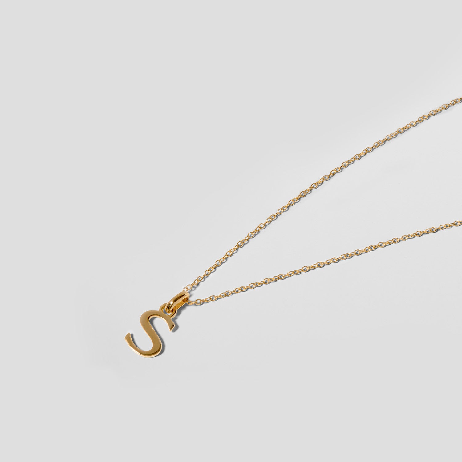Initial with Anchor Chain 24k Gold Vermeil