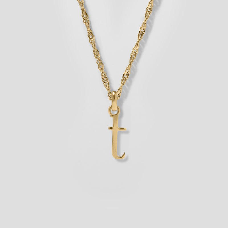 Initial Singapore Chain 14ct Solid Gold