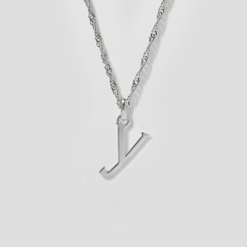 Initial Necklace Singapore Chain