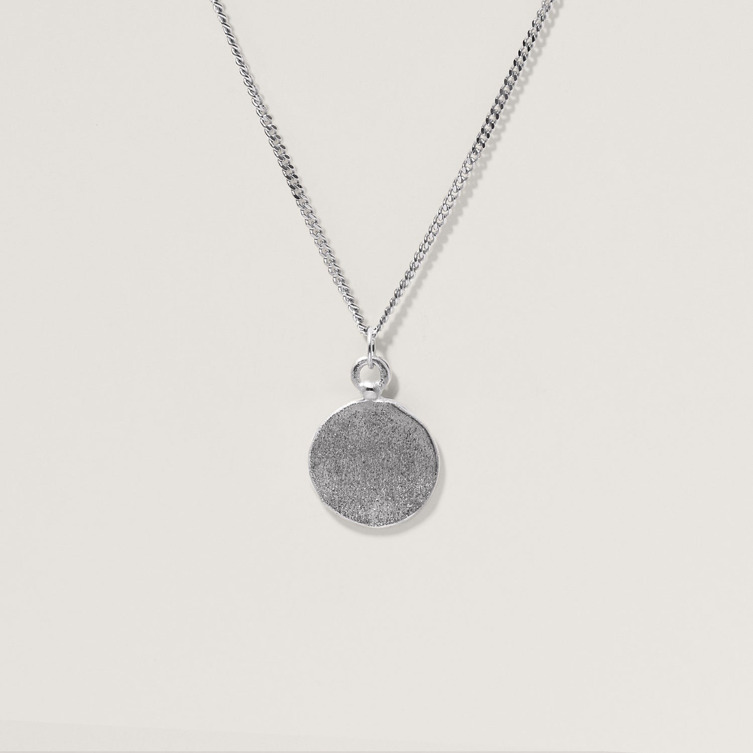 Engravable Fluid Medallion Necklace - Matte