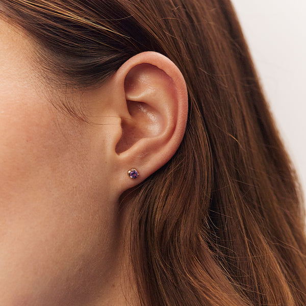 Mini Birthstone Studs - Single