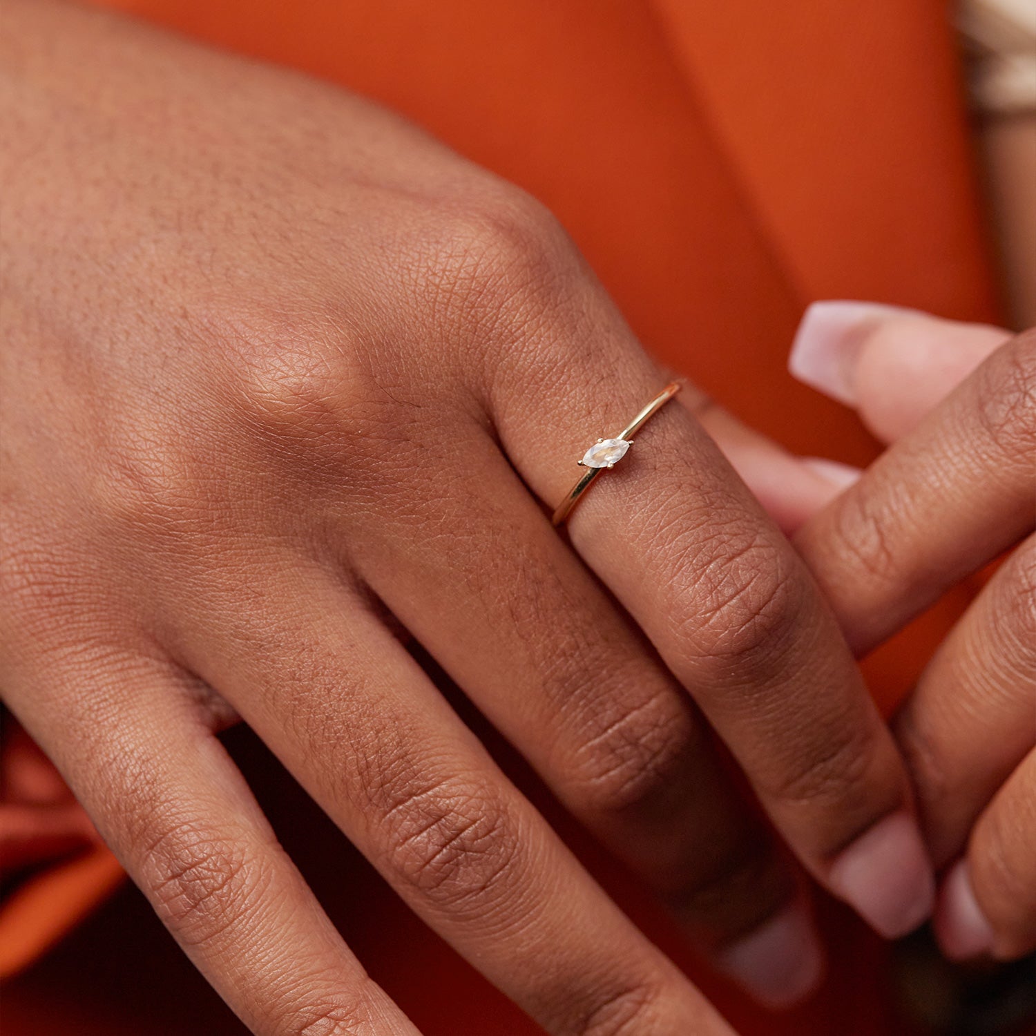 Navette Ring Moonstone